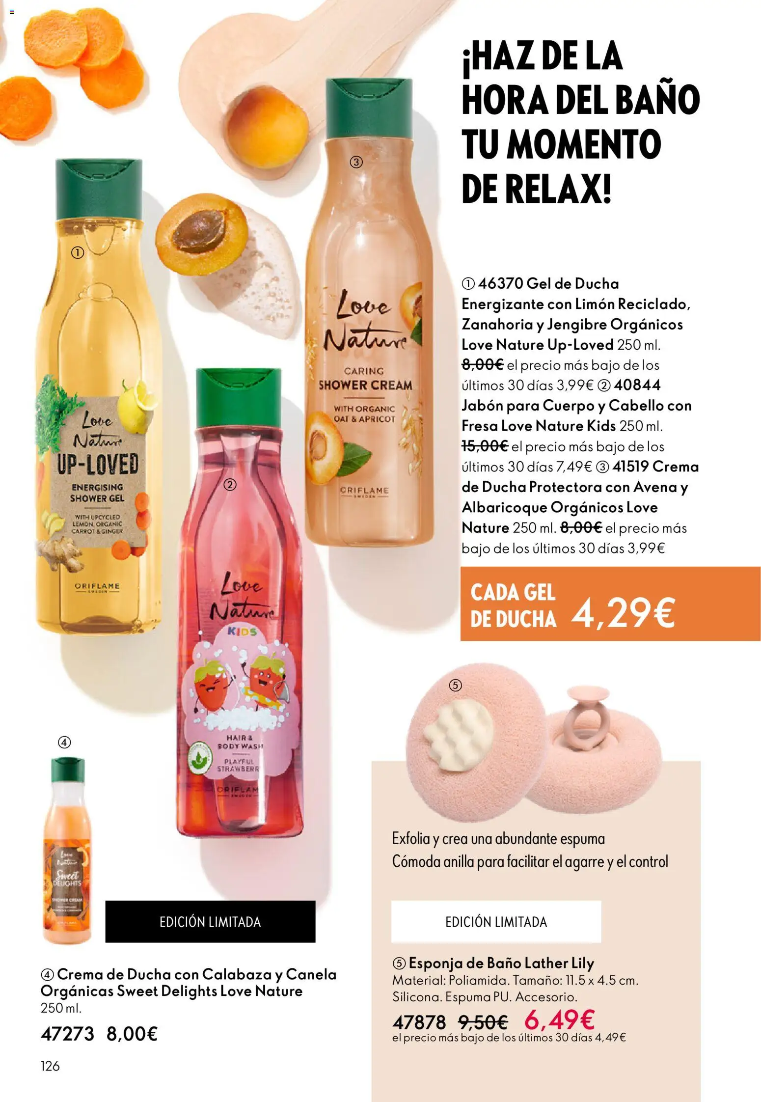 Oriflame - Catálogo Campaña 1 │ válido desde el 31.12.2025 | Página: 126 | Productos: Jabón, Zanahoria, Αποφλοιωτής σκόρδου, Ducha
