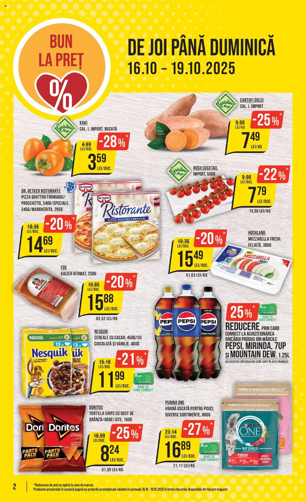 Noul catalog Mega Image – valabil de la 16.10.2025 | Pagină: 2 | Produse: Mozzarella, Ciocolată, Cocktail, Cereale