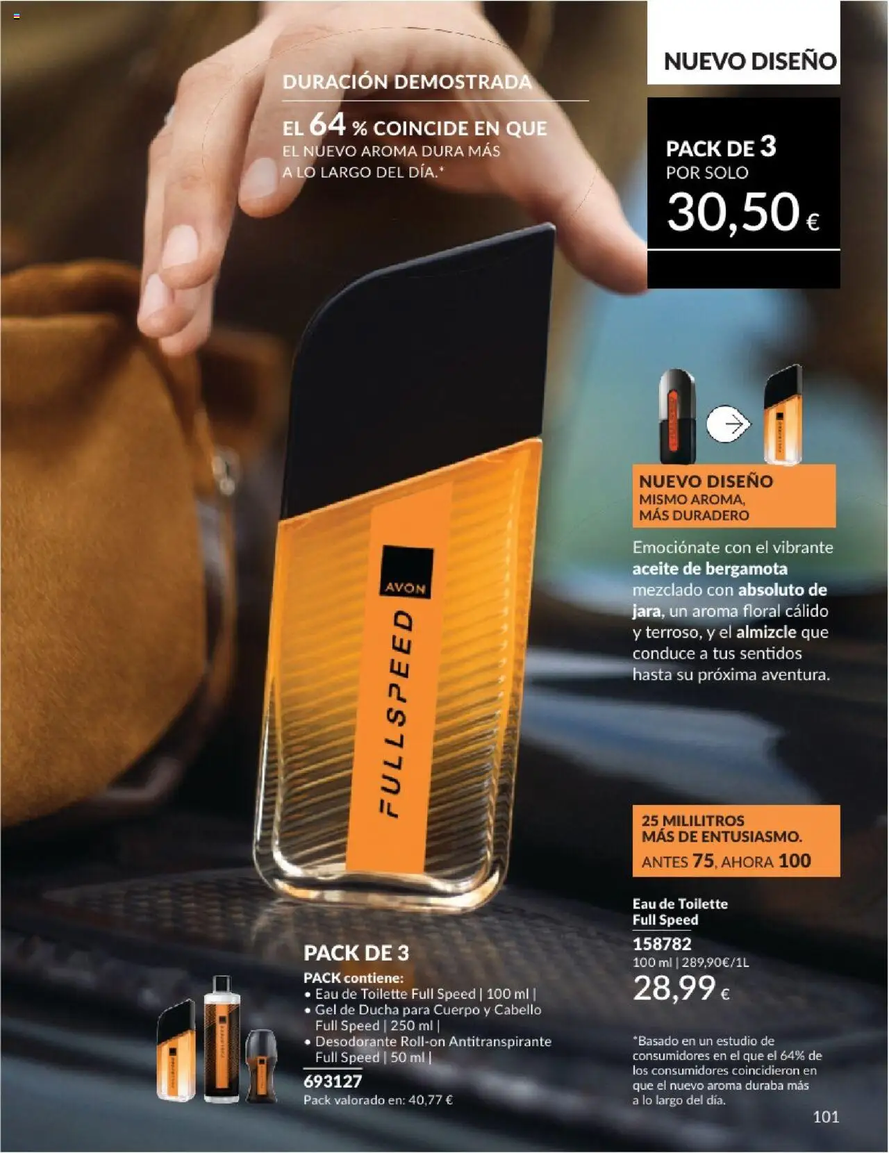Catálogo AVON campaña 6 │ válido desde el 01.06.2025 | Página: 101 | Productos: Eau de toilette, Antitranspirante, Aceite, Ducha