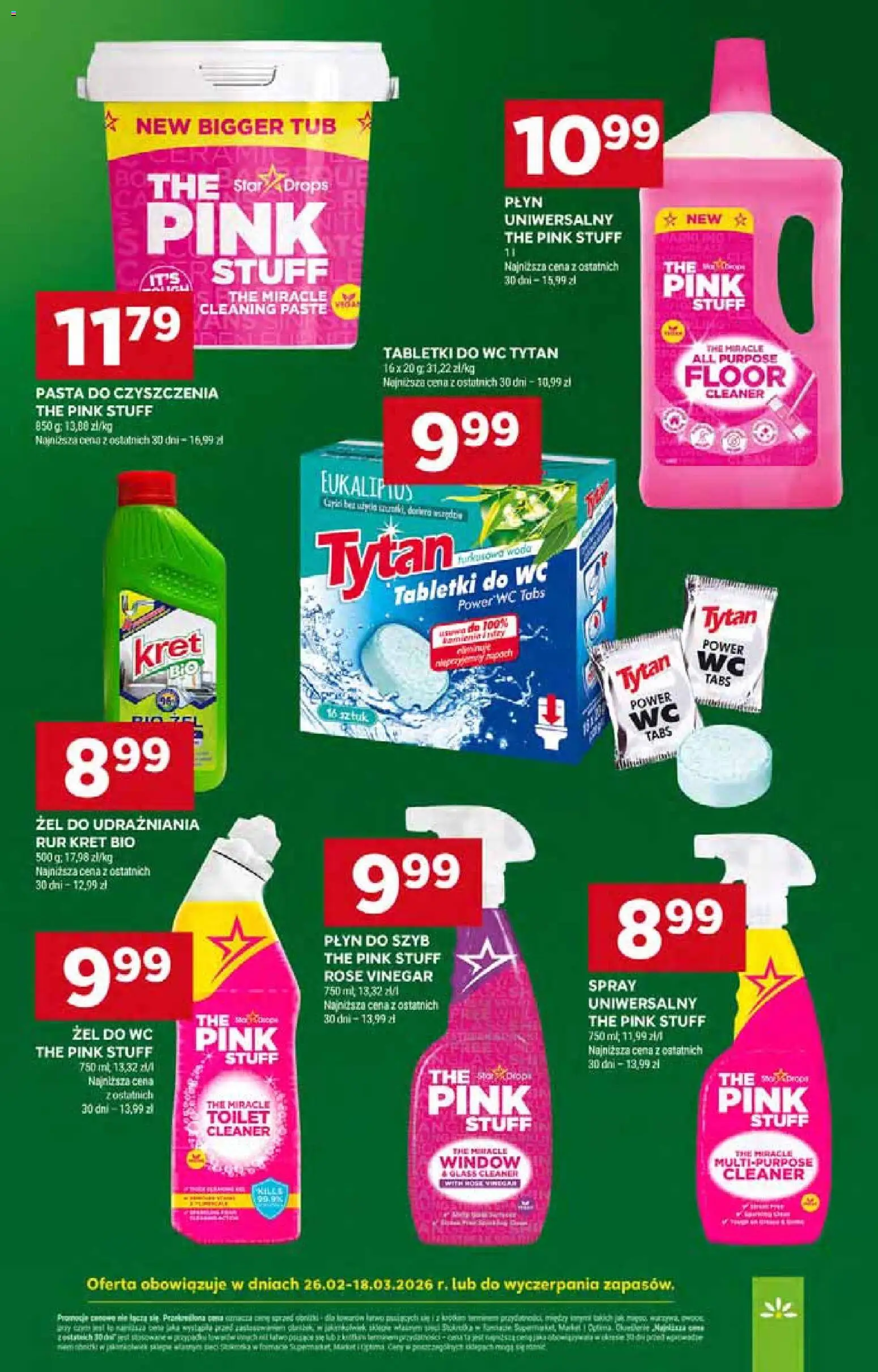 Stokrotka gazetka od 05.03.2026 | Strona: 51 | Produkty: Cleaner, Woda