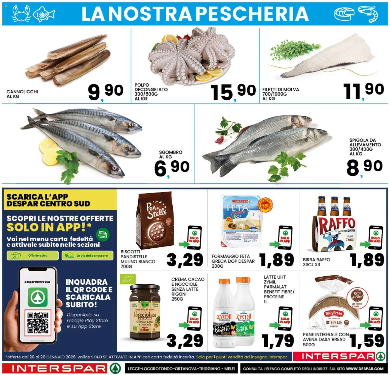 Volantino Interspar del 20.01.2026 | Pagina: 16 | Prodotti: Crema, Birra, Formaggio, Sgombro