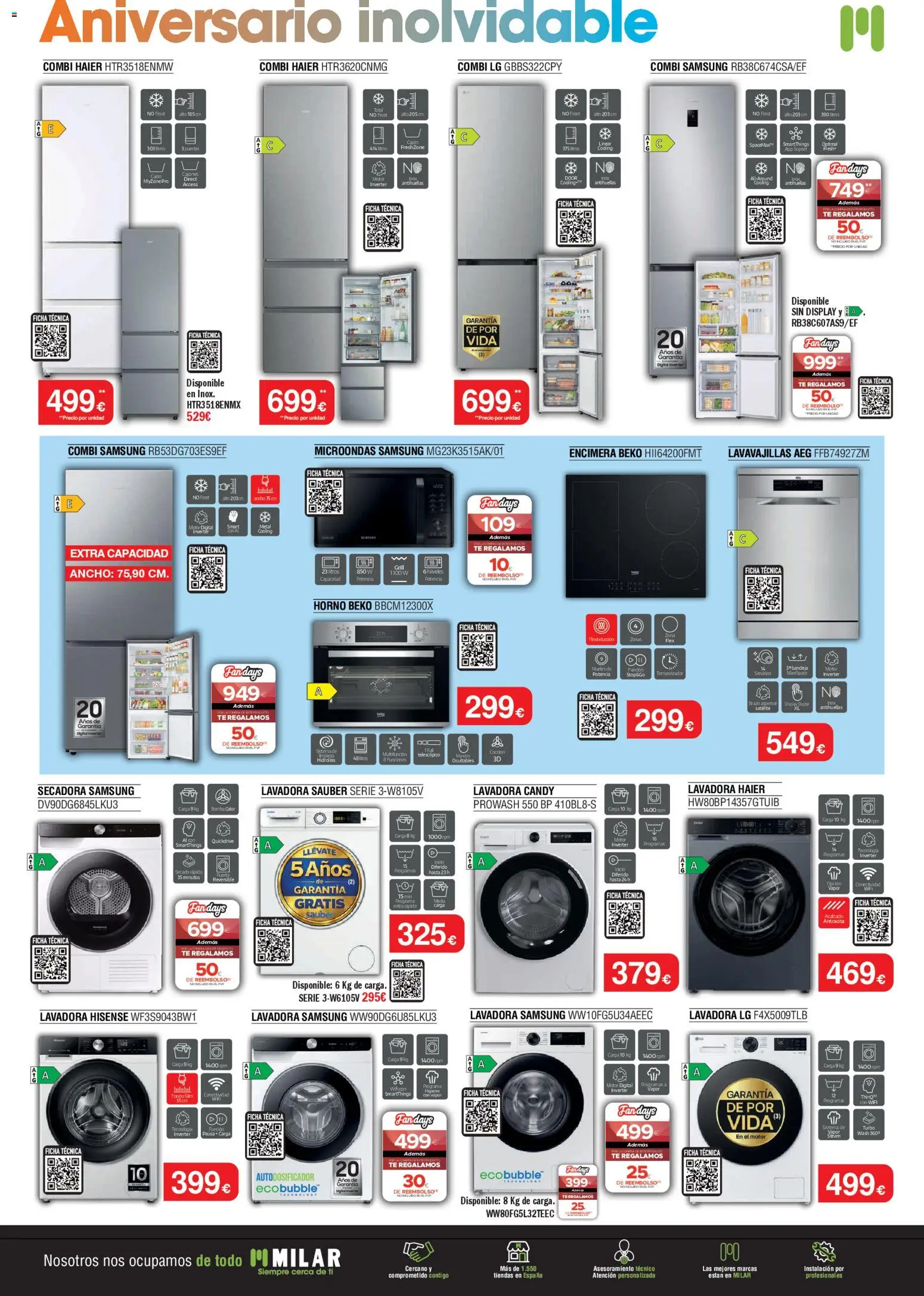 Milar folleto │ válido desde el 01.03.2026 | Página: 2 | Productos: Secadora, Cocina, Combi, Bandeja