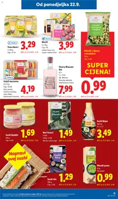 Lidl katalog | vrijedi od 22.09.2025 | Stranica: 11 | Proizvodi: Kikiriki, Sushi, Breskva, Pasta