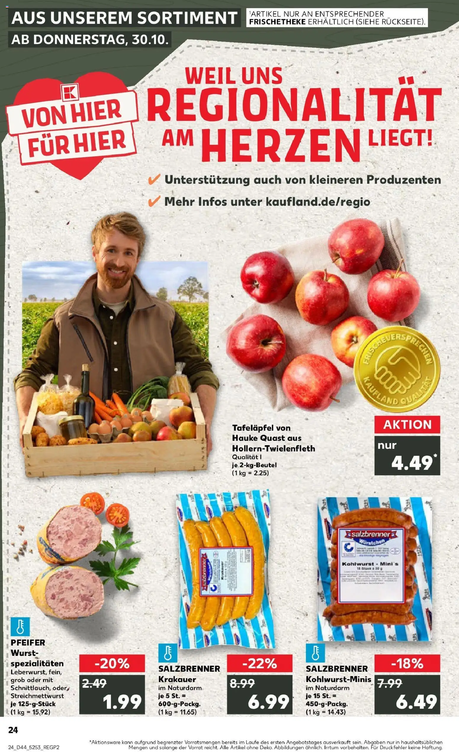 Kaufland prospekt Hamburg	 – gültig ab 30.10.2025 | Seite: 24 | Produkte: Wurst
