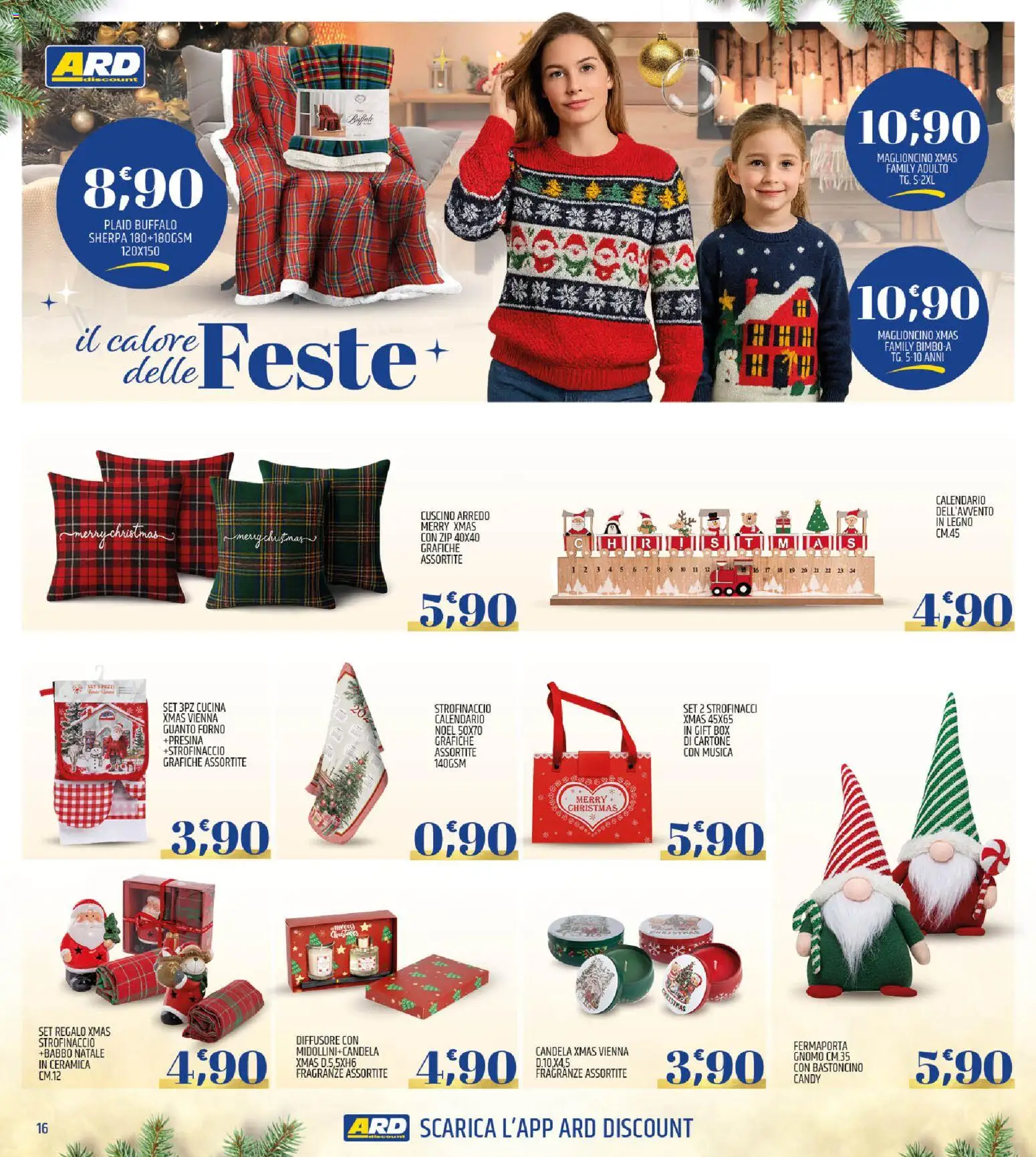 Volantino ARD Discount del 01.12.2025 | Pagina: 16 | Prodotti: Plaid, Presina, Strofinacci, Candela