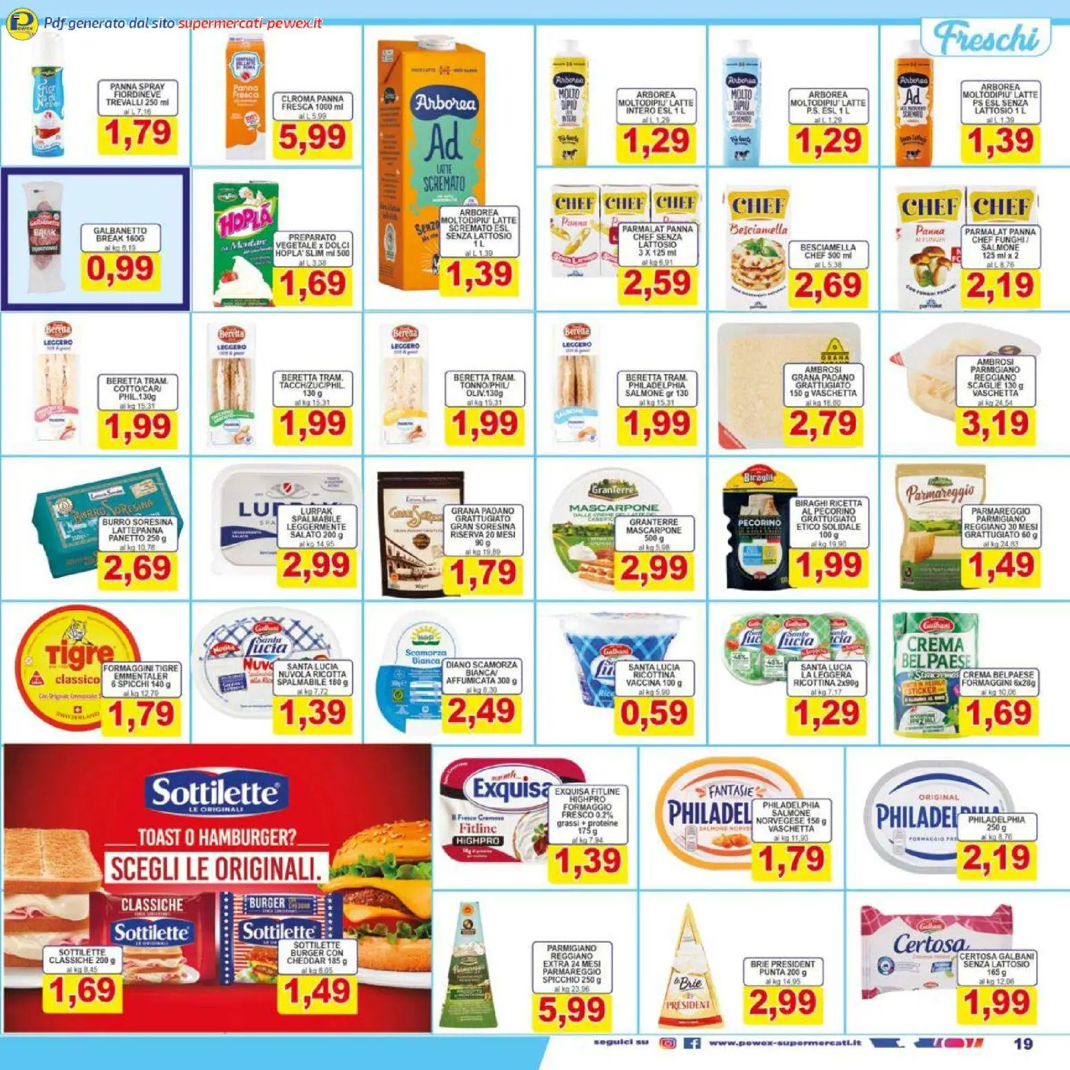 Volantino Pewex del 13.02.2026 | Pagina: 19 | Prodotti: Crema, Salmone, Ricotta, Besciamella