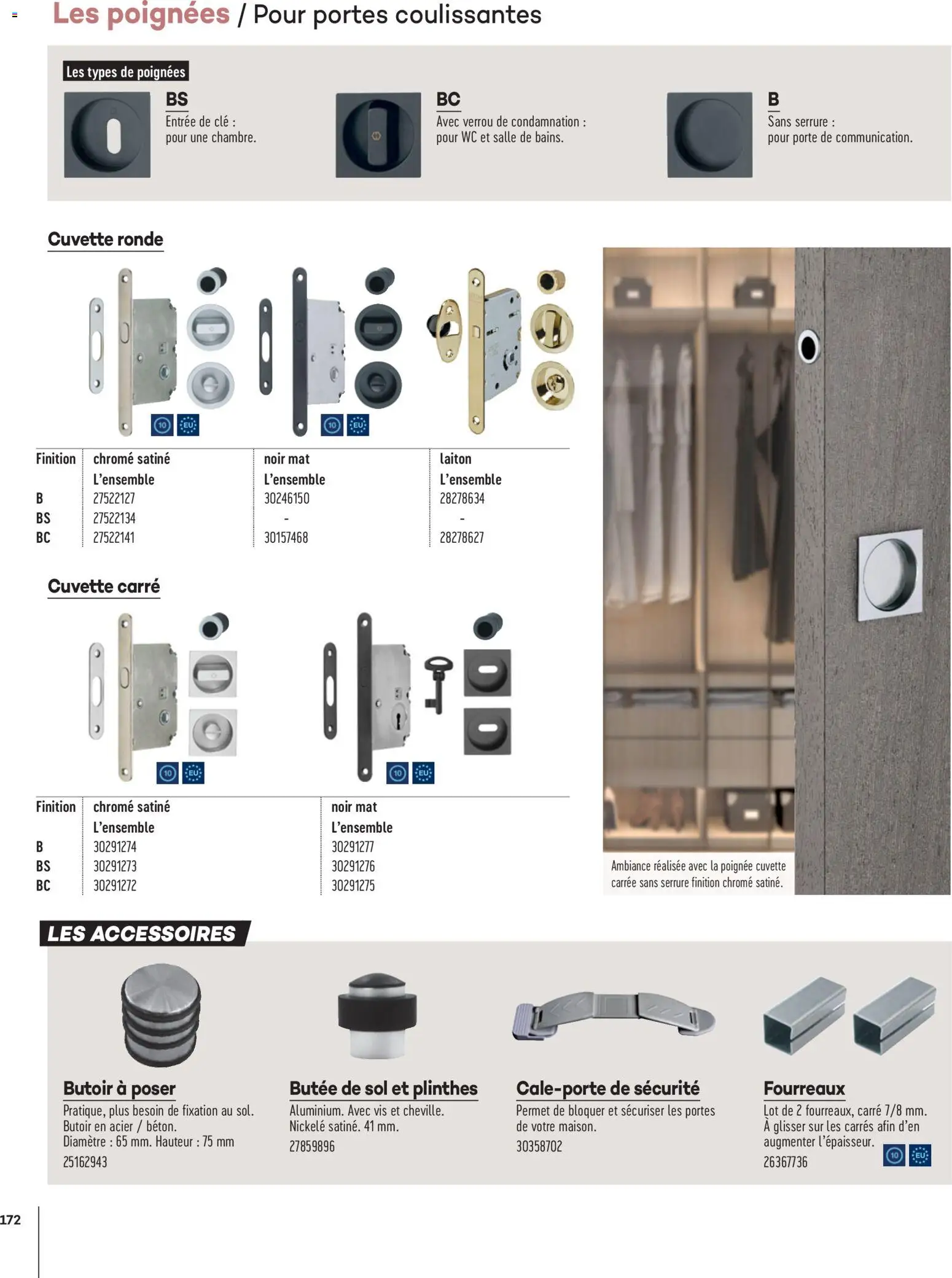 {H1} | Page: 172 | Produits: Clé, Verrou, Porte, Poignées