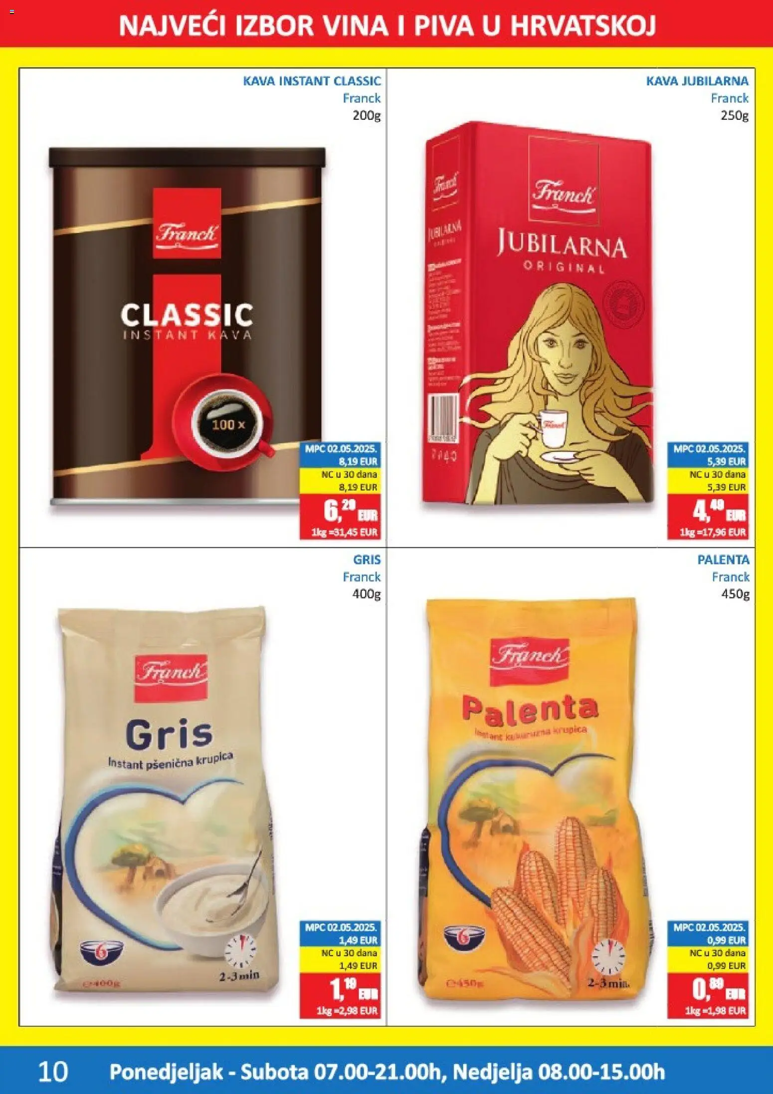 Vrutak katalog | vrijedi od 15.12.2025 | Stranica: 10 | Proizvodi: Kava instant, Kava, Krupica, Palenta