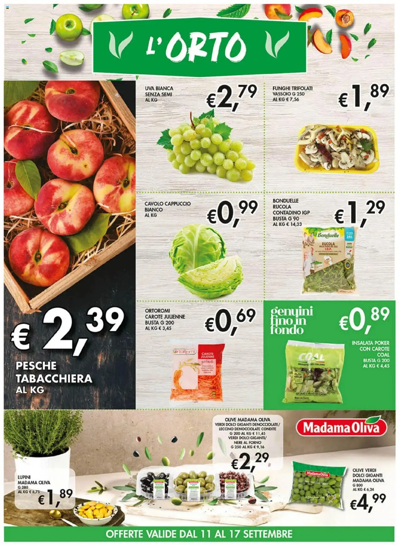 Volantino Coal del 11.09.2025 | Pagina: 2 | Prodotti: Rucola, Insalata, Olive, Vassoio
