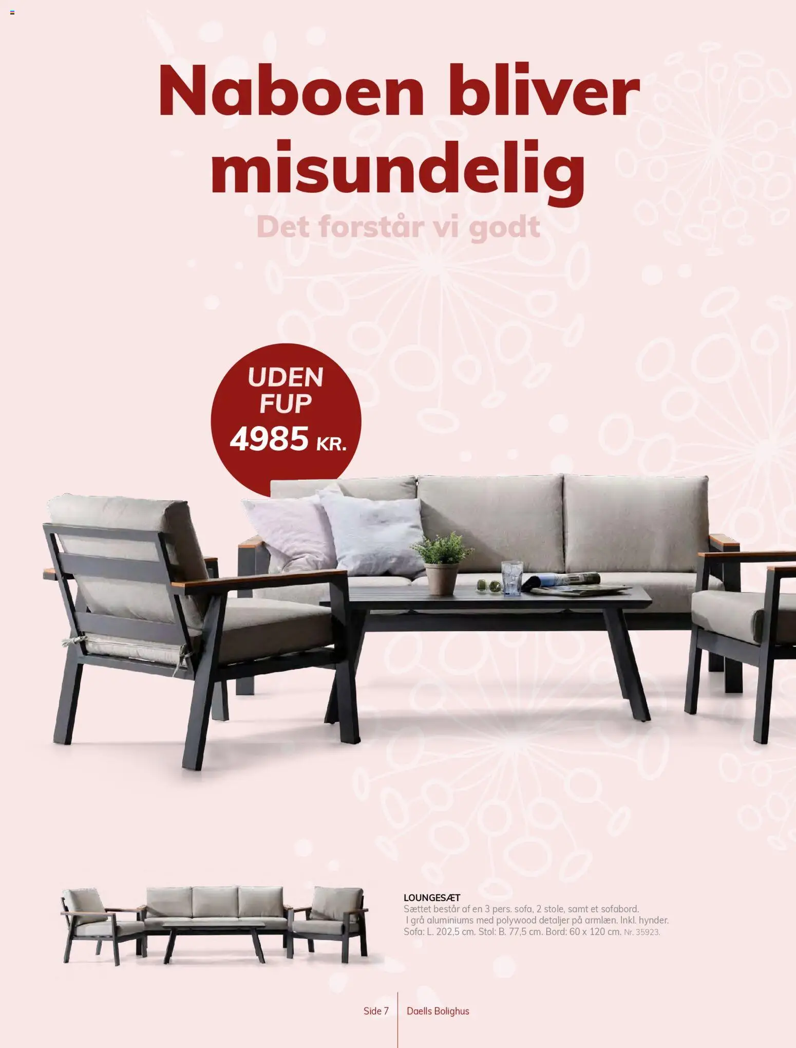 Daells Bolighus tilbudsavis – gyldig fra 29.04.2026 | Side: 7 | Produkter: Sofa, Bord, Stol, Loungesæt