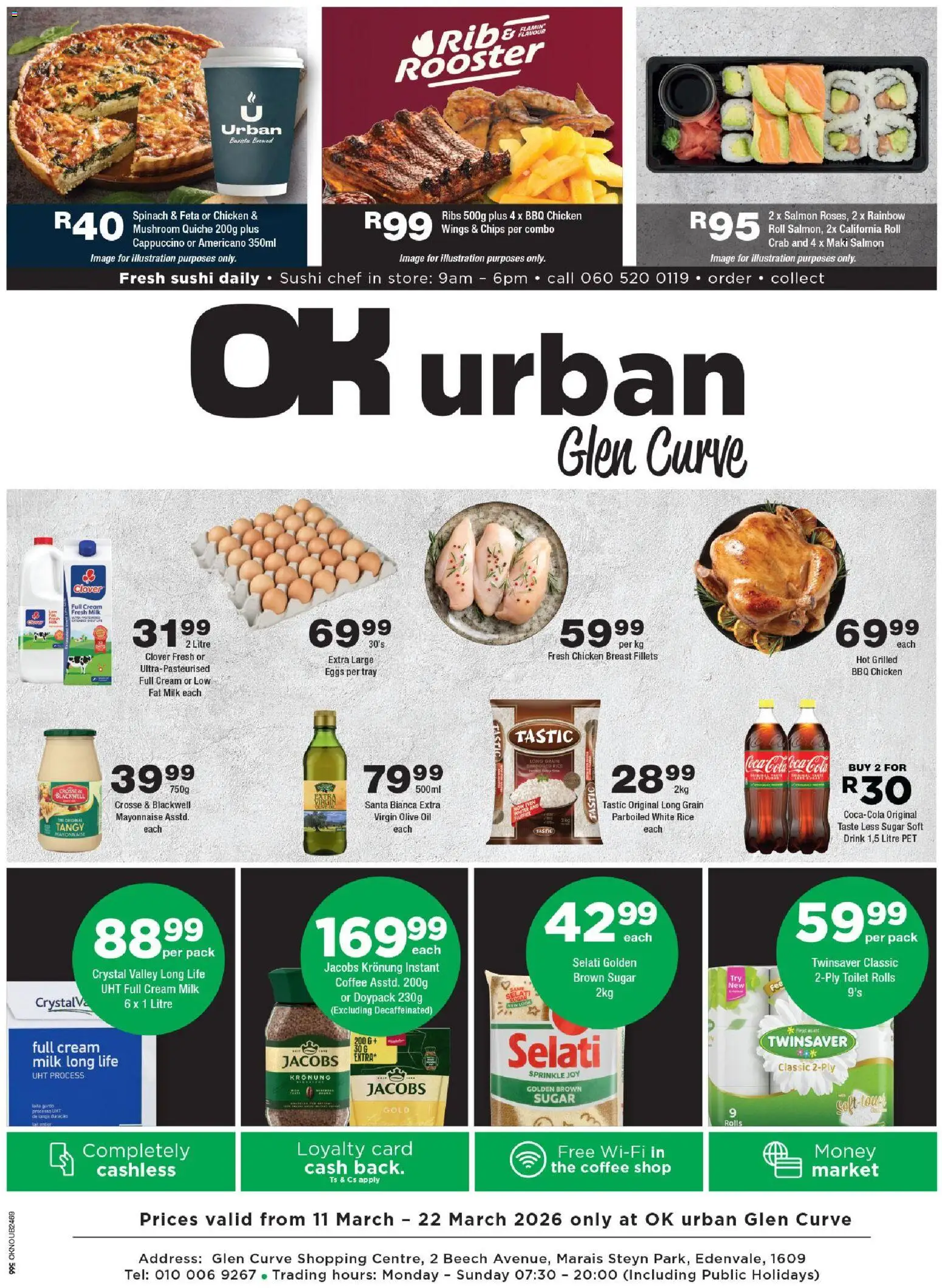 New OK Foods catalogue – valid from 11.03.2026 | Page: 1 | Products: Tray, Toilet, Rice, Sugar