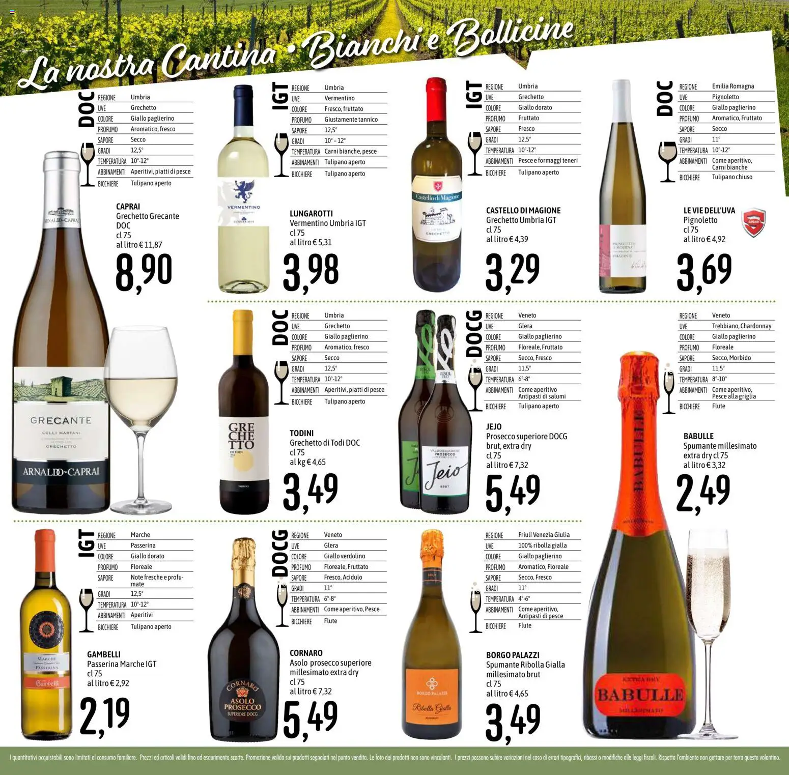 Volantino Emisfero del 26.03.2026 | Pagina: 12 | Prodotti: Prosecco, Spumante, Griglia, Profumo