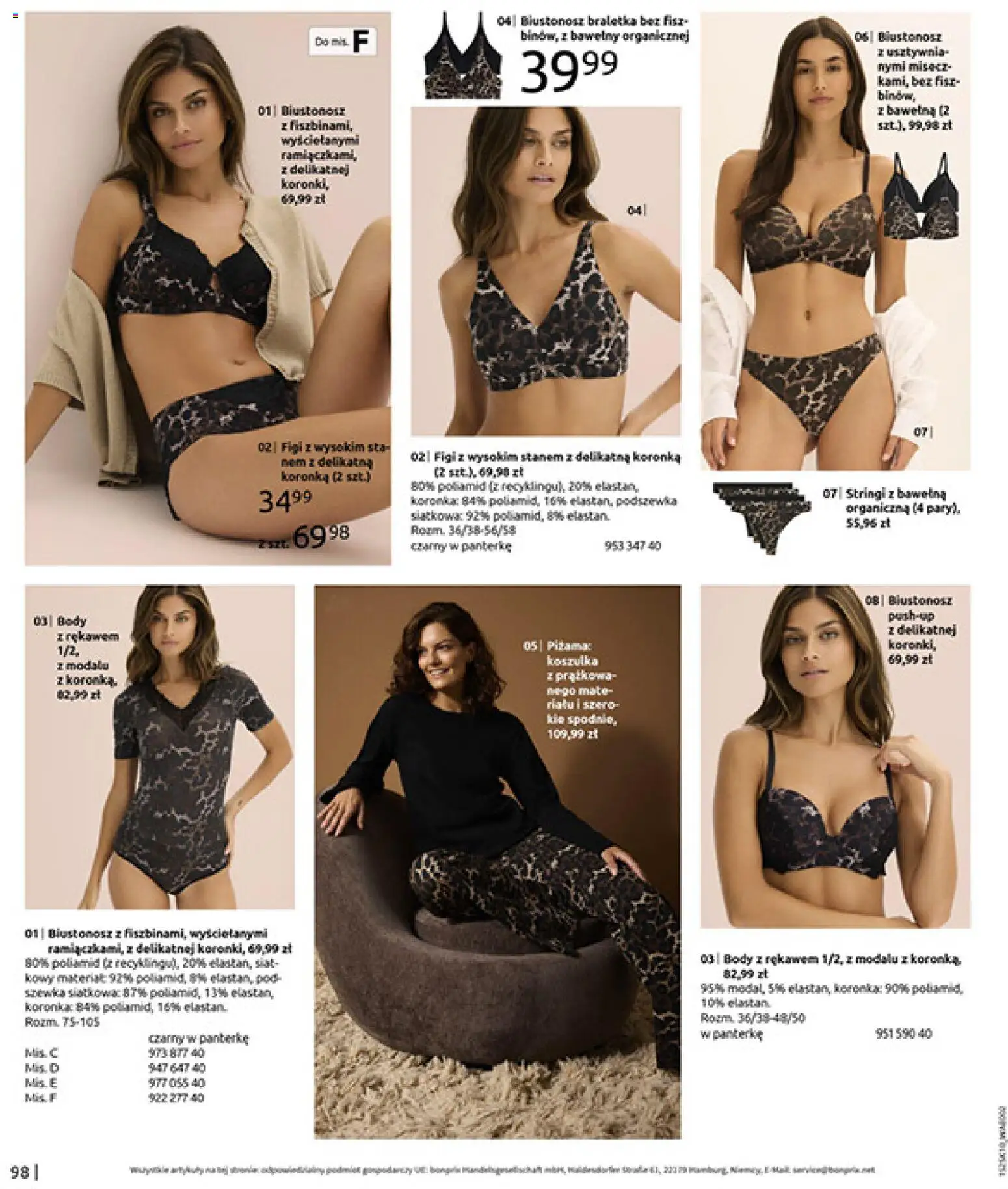 BonPrix Katalog - W Jesiennym Nastroju od 04.11.2025 | Strona: 100 | Produkty: Stringi, Braletka, Biustonosz, Body