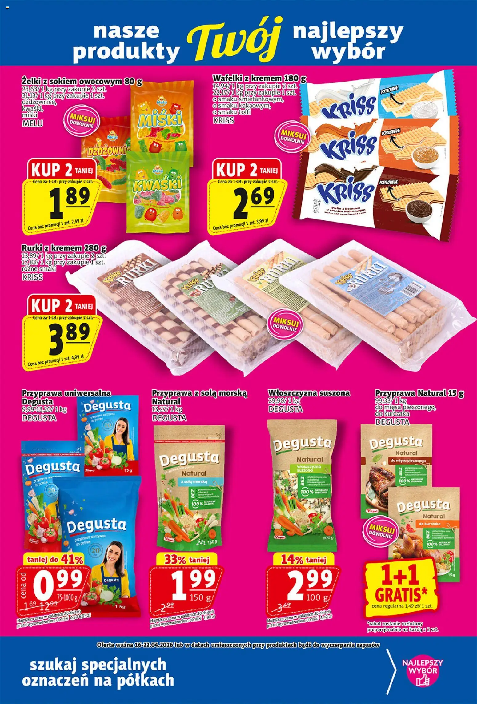 Prim Market gazetka od 16.04.2026 | Strona: 17 | Produkty: Rurki z kremem, Wafelki, Żelki