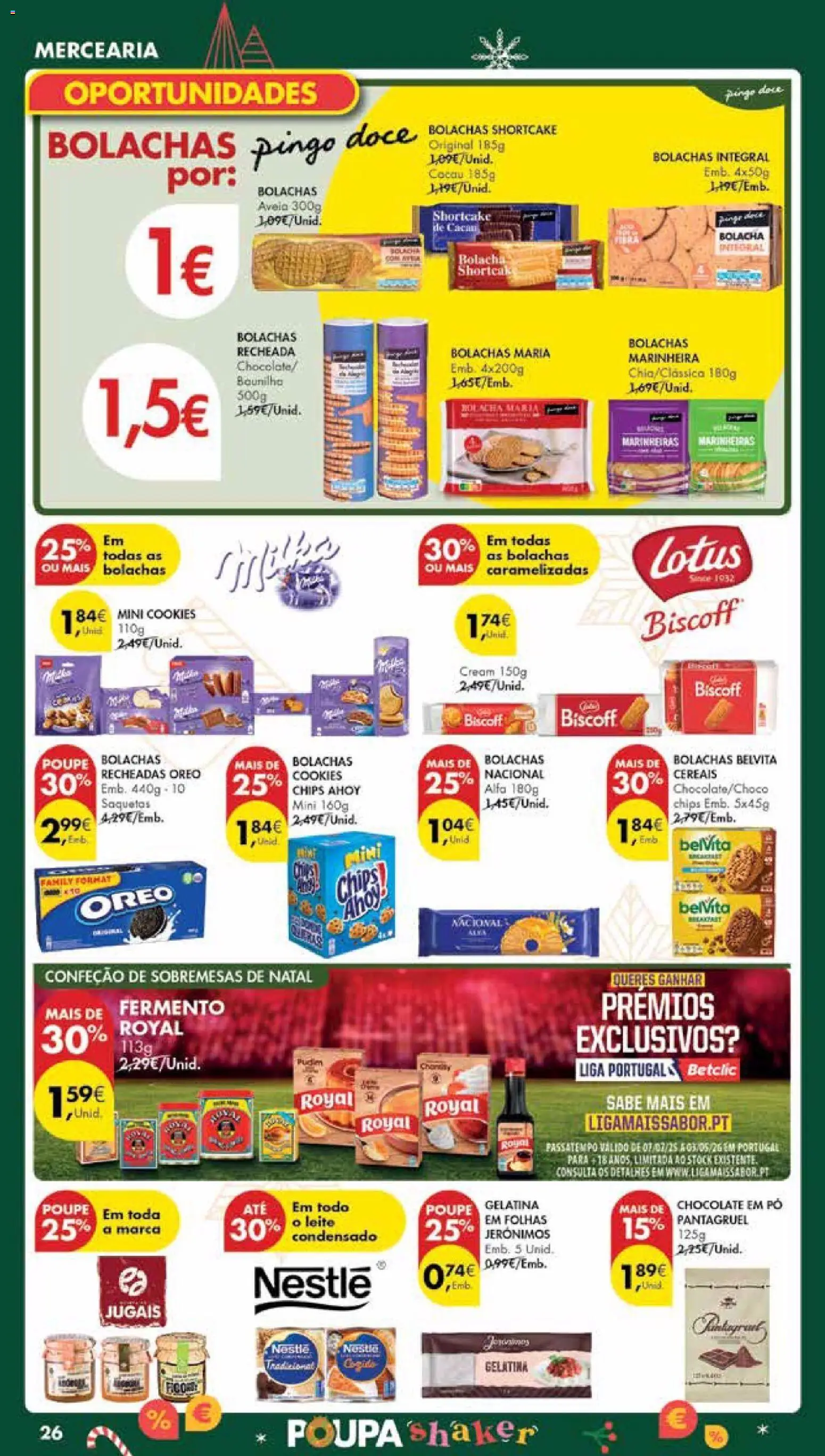 Pingo Doce Poupe Esta Semana Madeira │ válido de 16.12.2025 | Página: 26 | Produtos: Aveia, Gelatina, Pudim, Nestlé