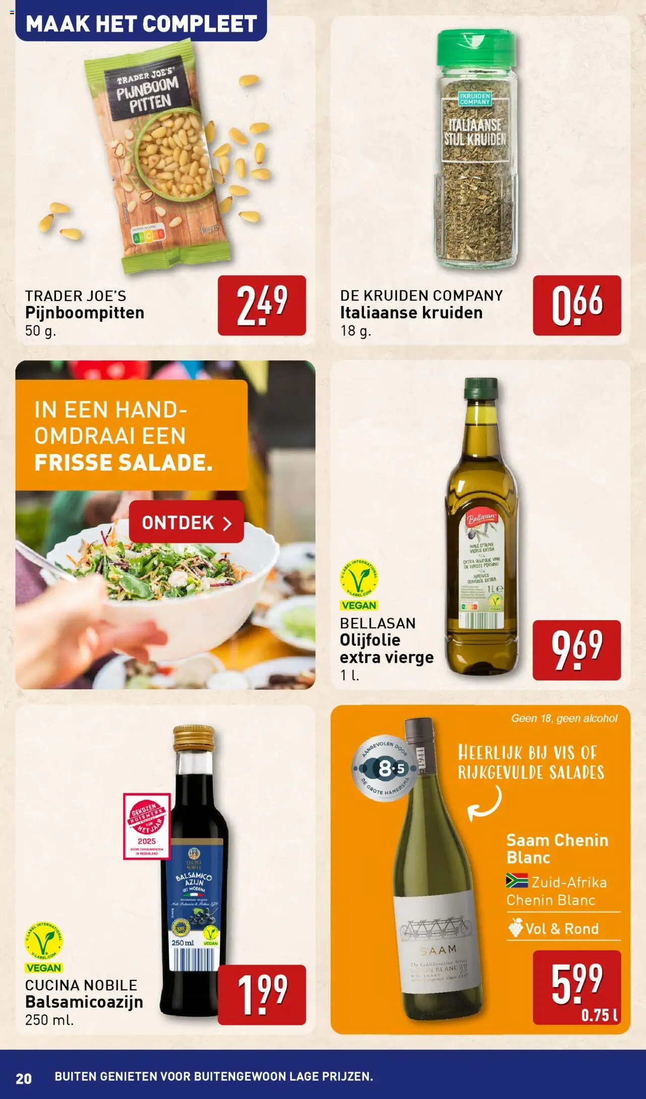  | Pagina: 20 | Producten: Vis, Salades, Pitten, Alcohol