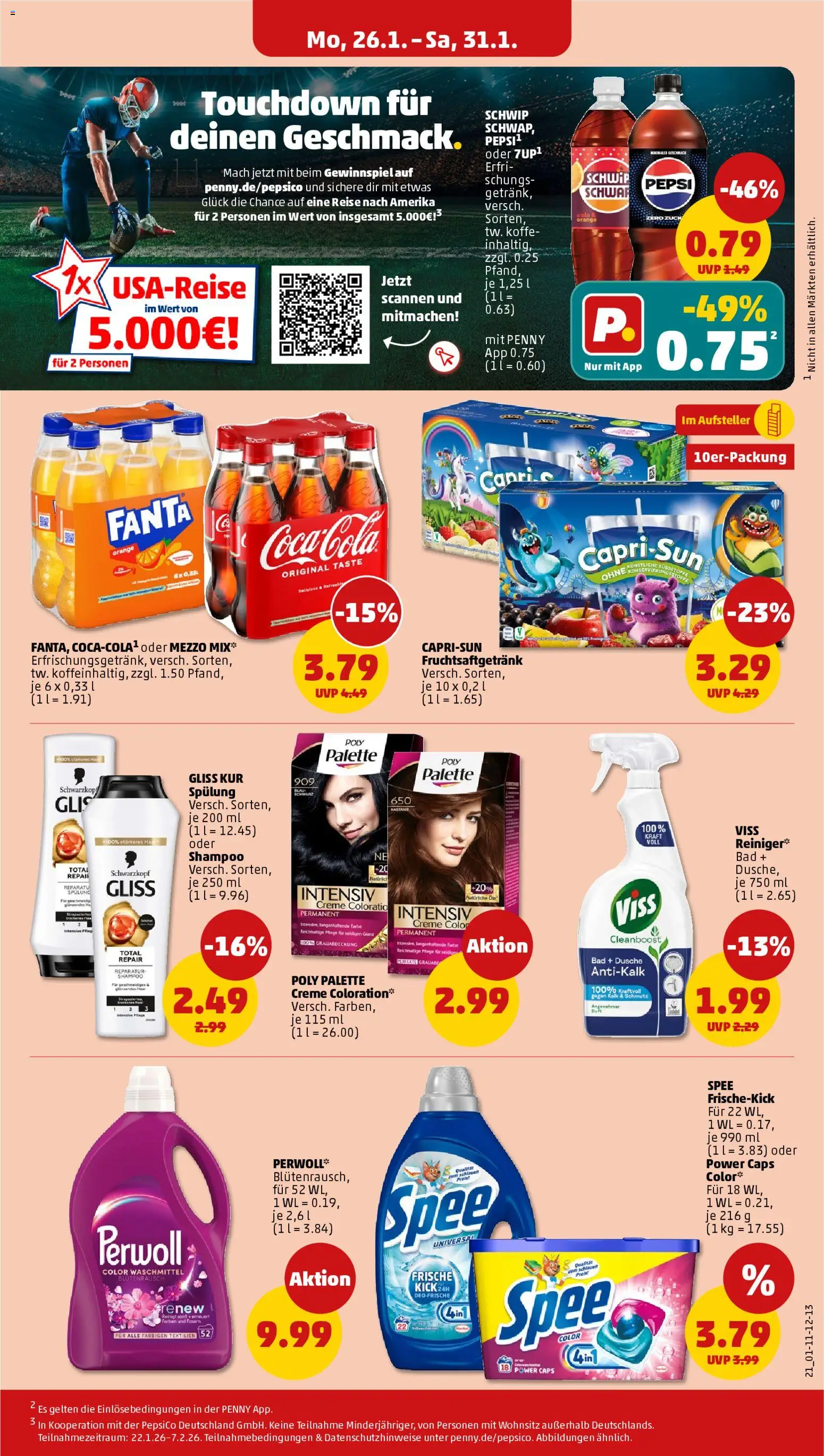 Penny Prospekt 	 – gültig ab 26.01.2026 | Seite: 23 | Produkte: Fanta, Bad, Duft, Spülung