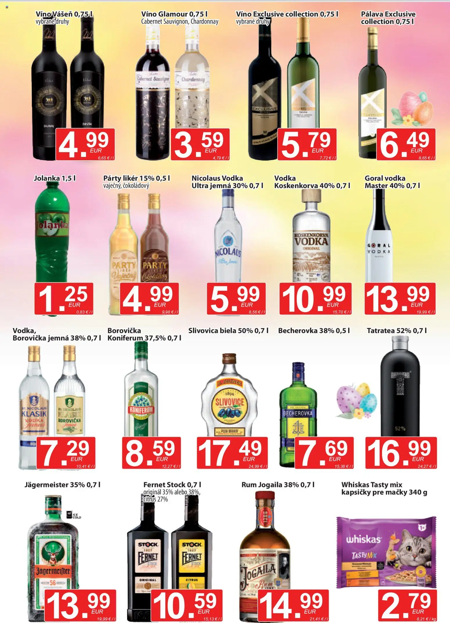 Nové CBA Verex akcie – leták je platný od 19.03.2026 | Strana: 11 | Produkty: Jägermeister, Borovička, Vodka, Rum