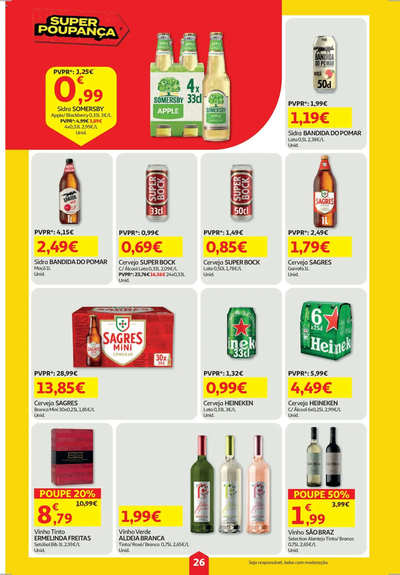 Auchan folheto │ válido de 15.01.2026 | Página: 26 | Produtos: Vinho, Cerveja, Somersby, Vinho tinto