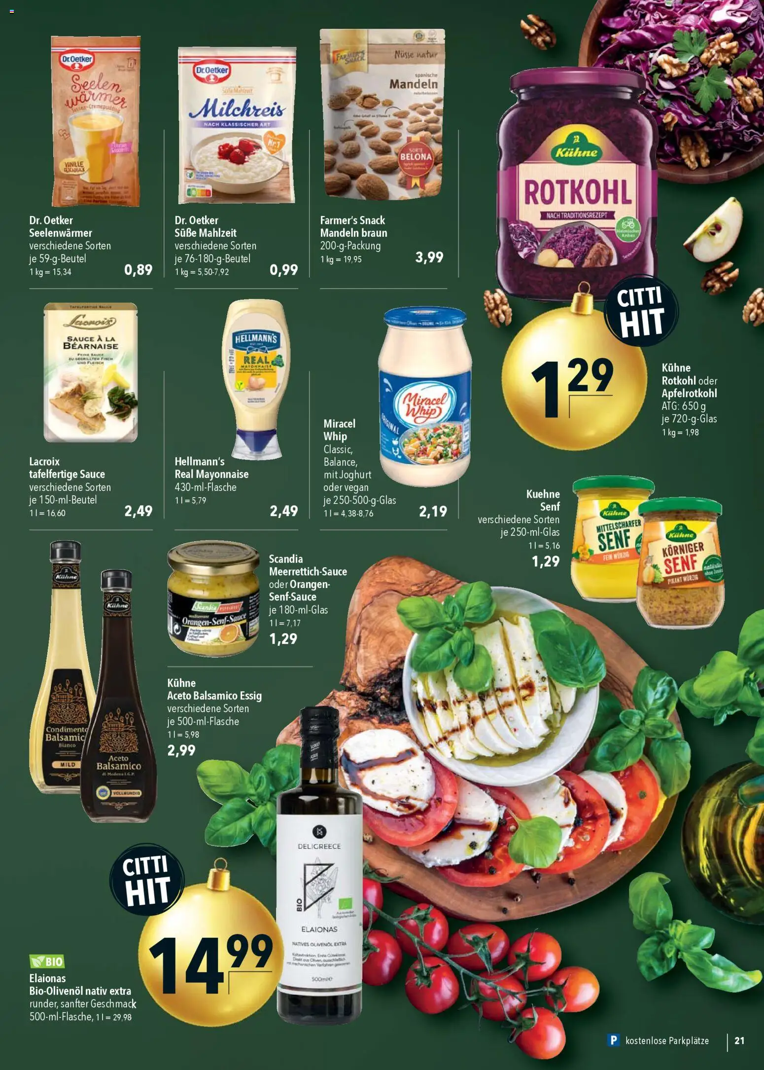 CITTI Markt Prospekt 	 – gültig ab 03.12.2025 | Seite: 21 | Produkte: Balsamico, Essig, Miracel whip, Mayonnaise