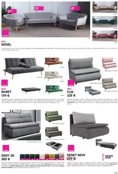 Kondela leták platný od 16.05.2025 | Strana: 255 | Produkty: Rozkladacia pohovka, Pohovka, Vankúš, Rozkladacie kreslo