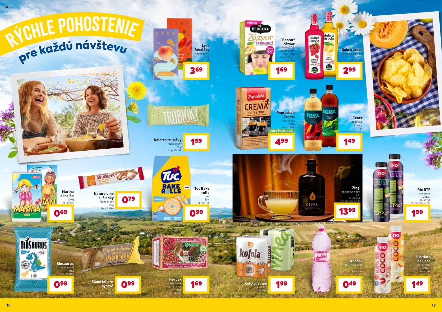 Nové Billa akcie – leták je platný od 25.02.2026 | Strana: 10 | Produkty: Zázvor, Káva, Čaj, Vinea