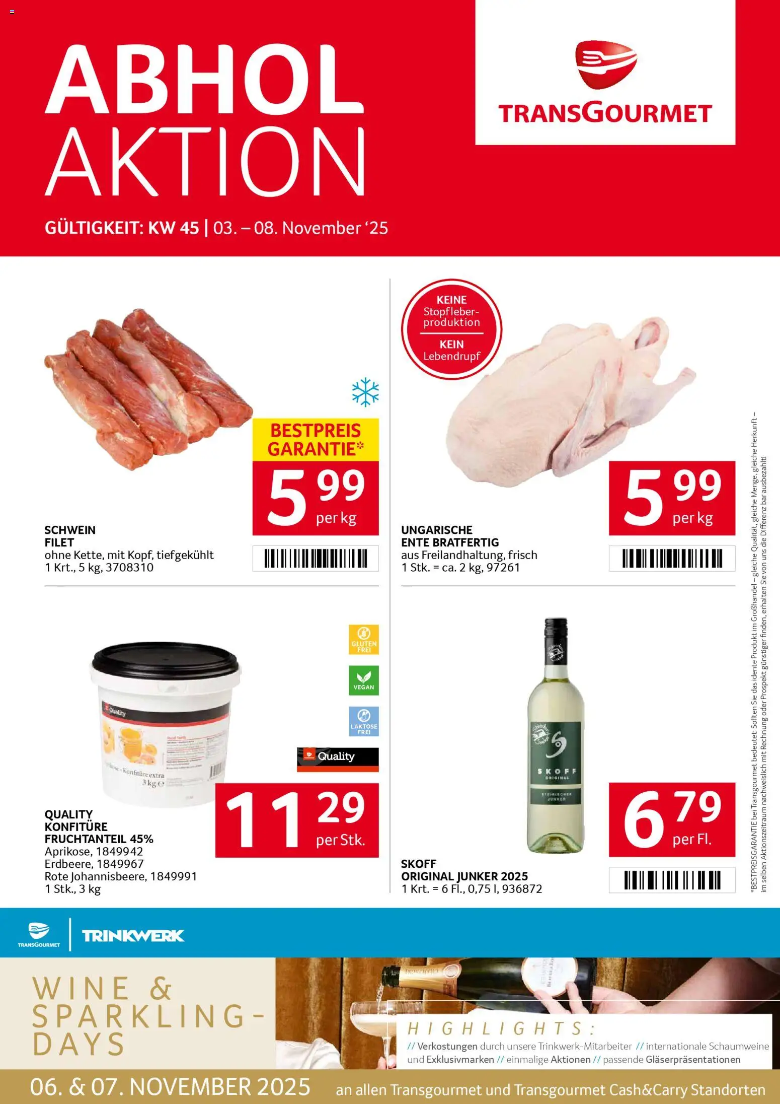Transgourmet Flugblatt gültig ab 03.11.2025 | Seite: 1