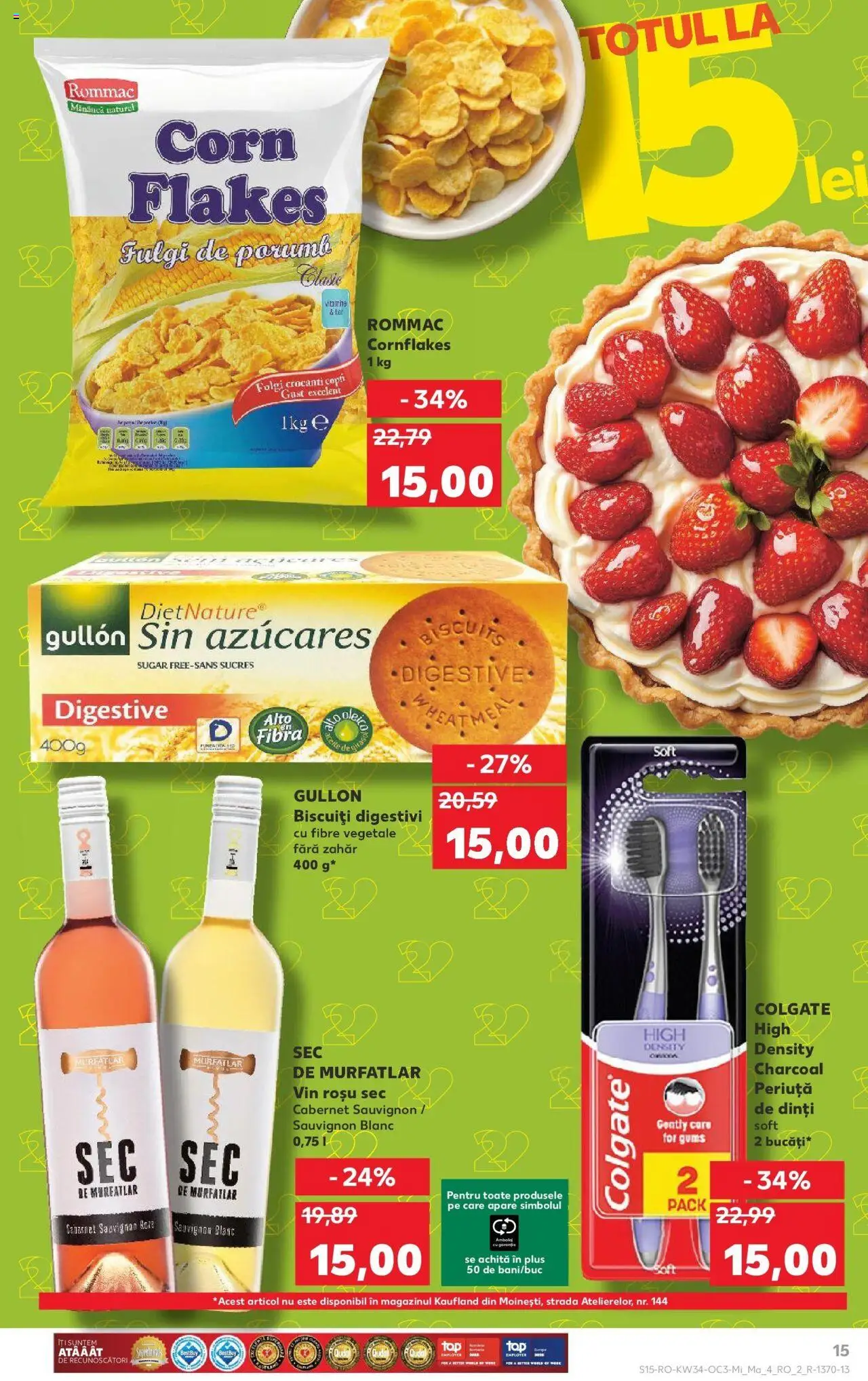 Catalog Kaufland - Viseu de Sus – valabil de la 20.08.2025 | Pagină: 15 | Produse: Periuță de dinți, Biscuiți, Porumb, Zahăr