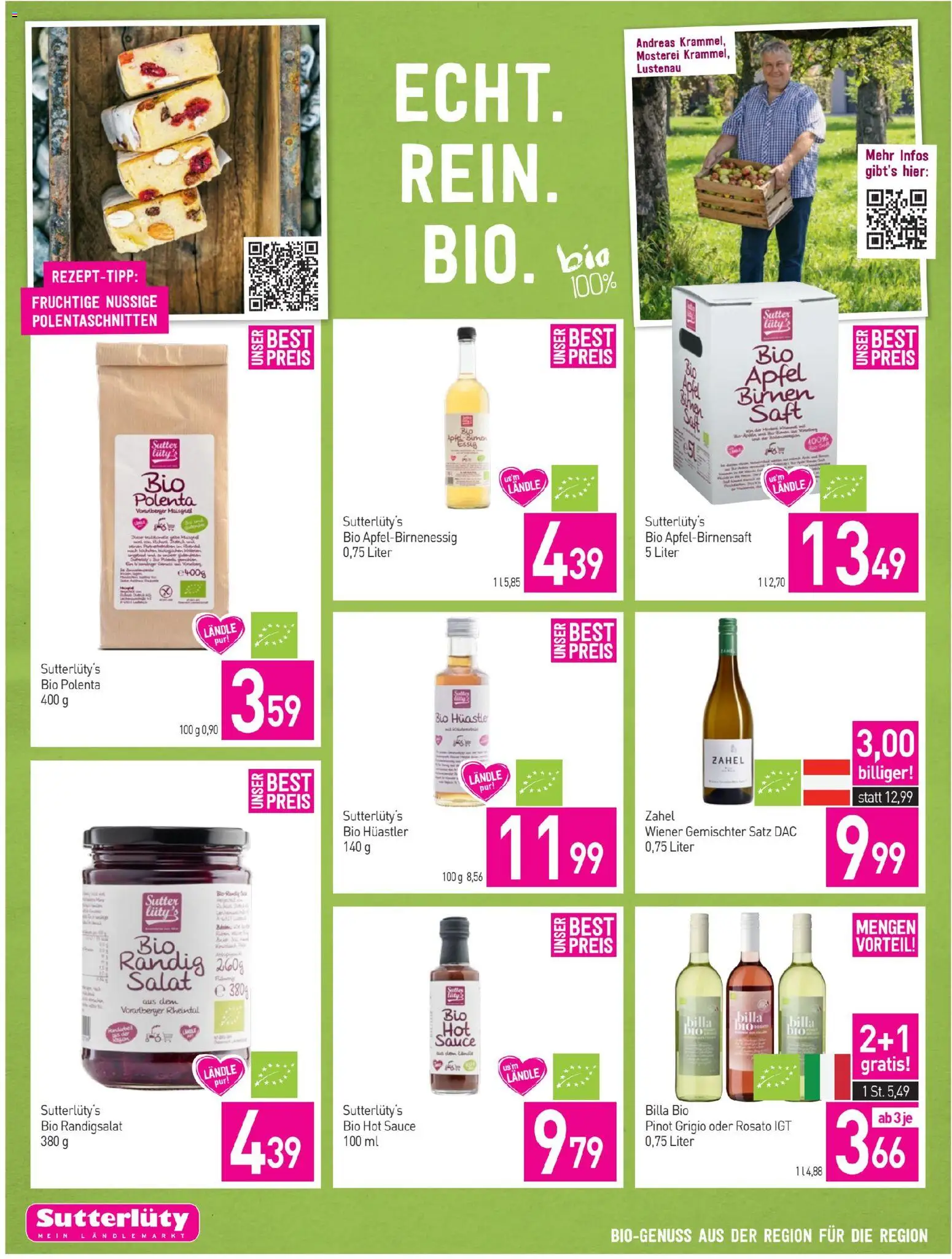 Sutterlüty Flugblatt gültig ab 13.11.2025 | Seite: 12 | Produkte: Salat, Saft, Äpfel