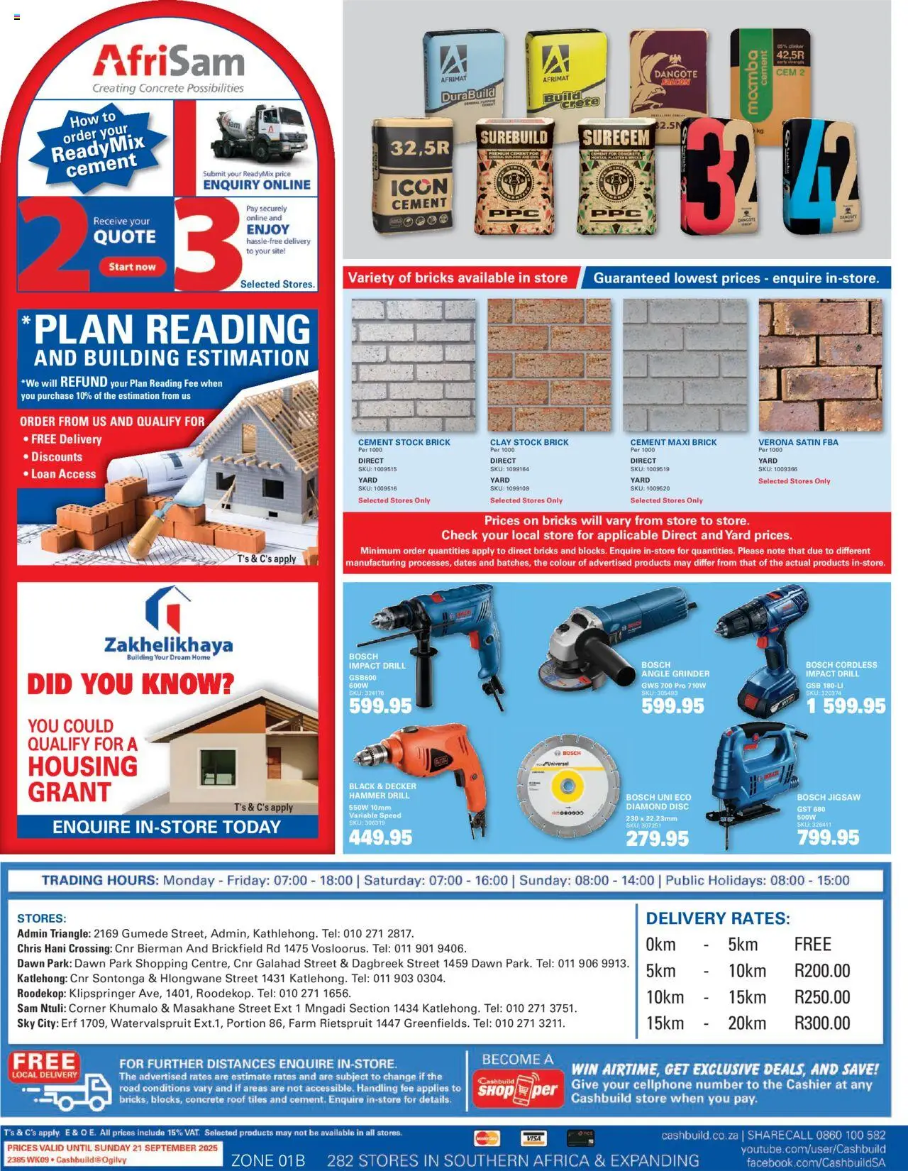 Cashbuild Gauteng - Catalogue	 │ valid from 25.08.2025 | Page: 4 | Products: Jigsaw, Angle grinder, Stock, Cement