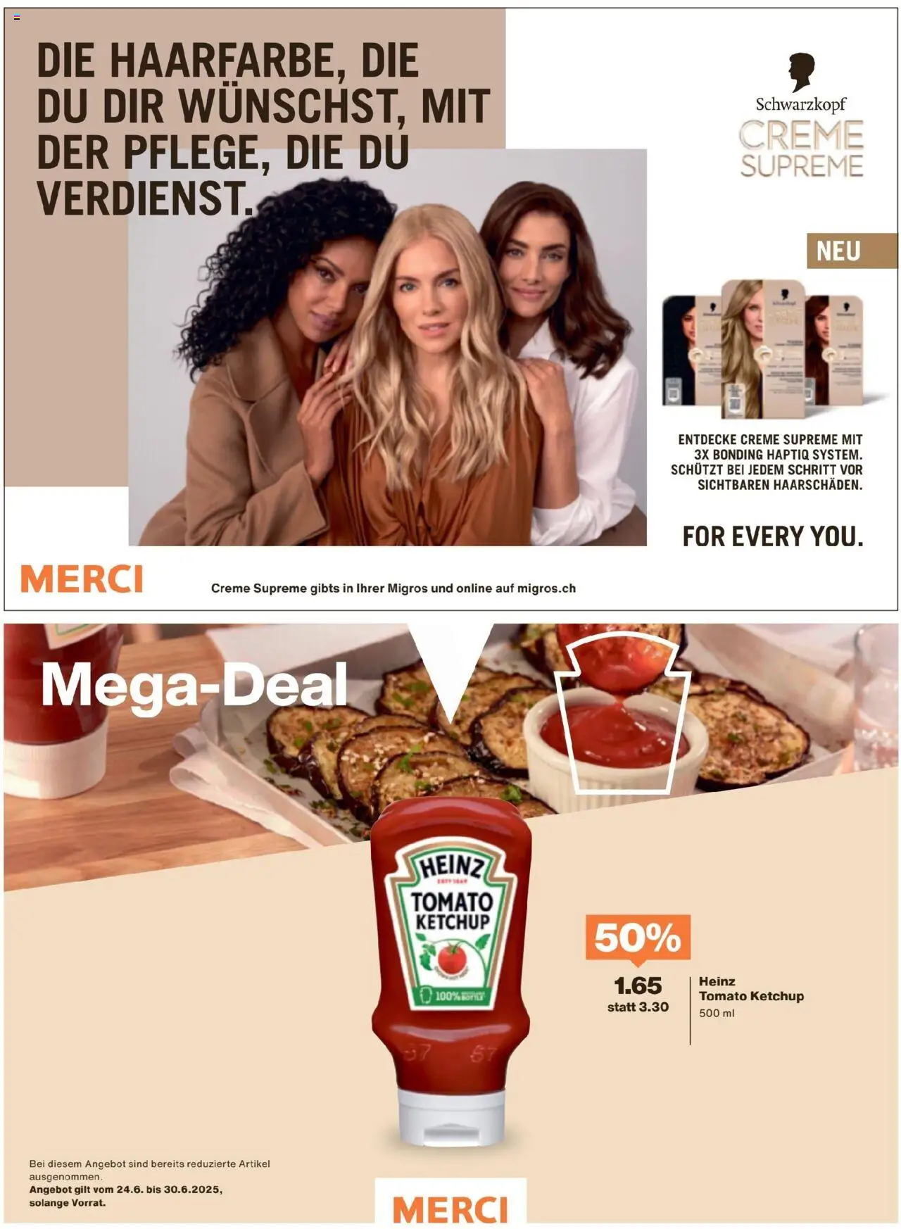 Migros Magazin ab 23.06.2025 | Seite: 30 | Produkte: Ketchup, Creme