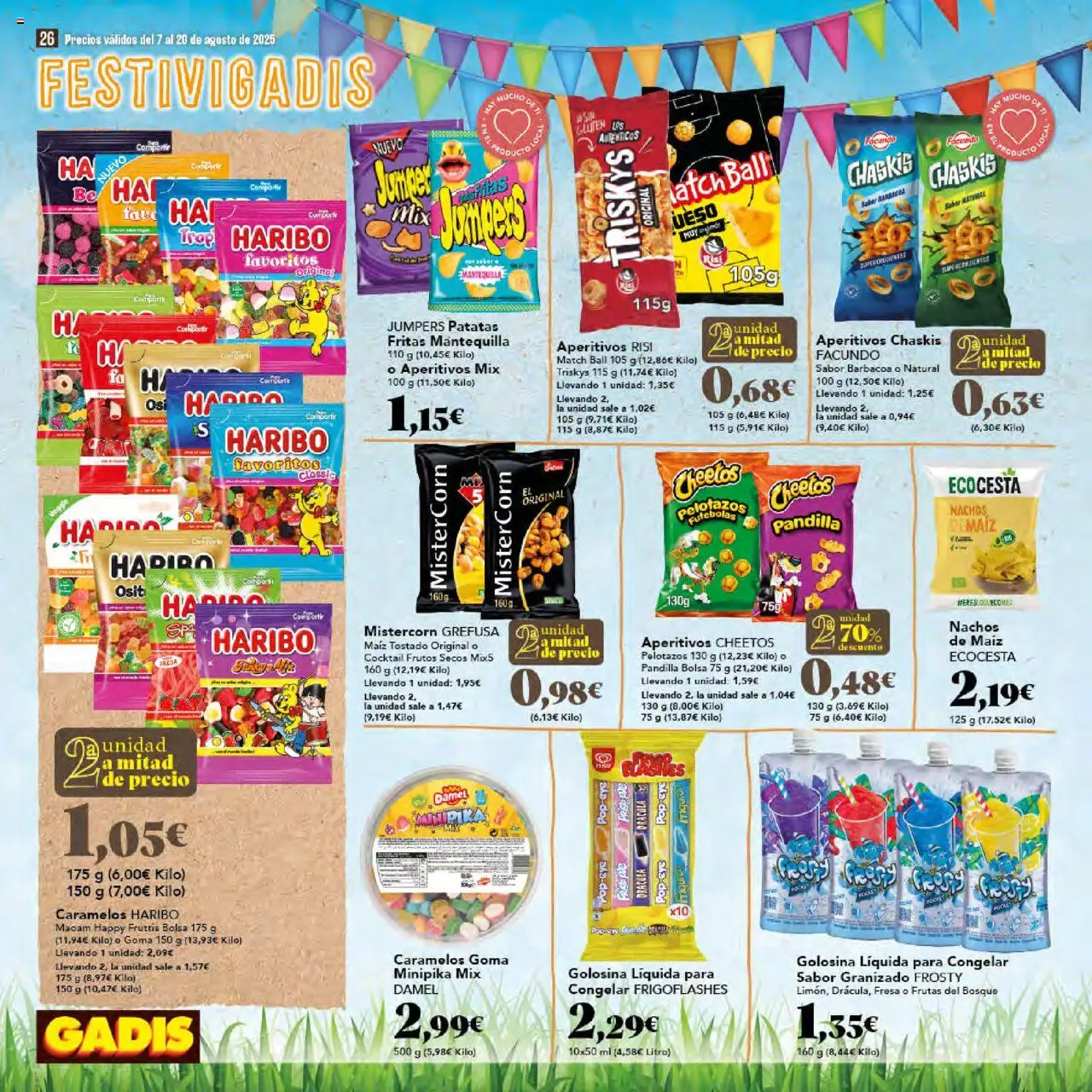Gadis folleto │ válido desde el 07.08.2025 | Página: 26 | Productos: Frutos secos, Bolsa, Barbacoa, Συσκευή ροής