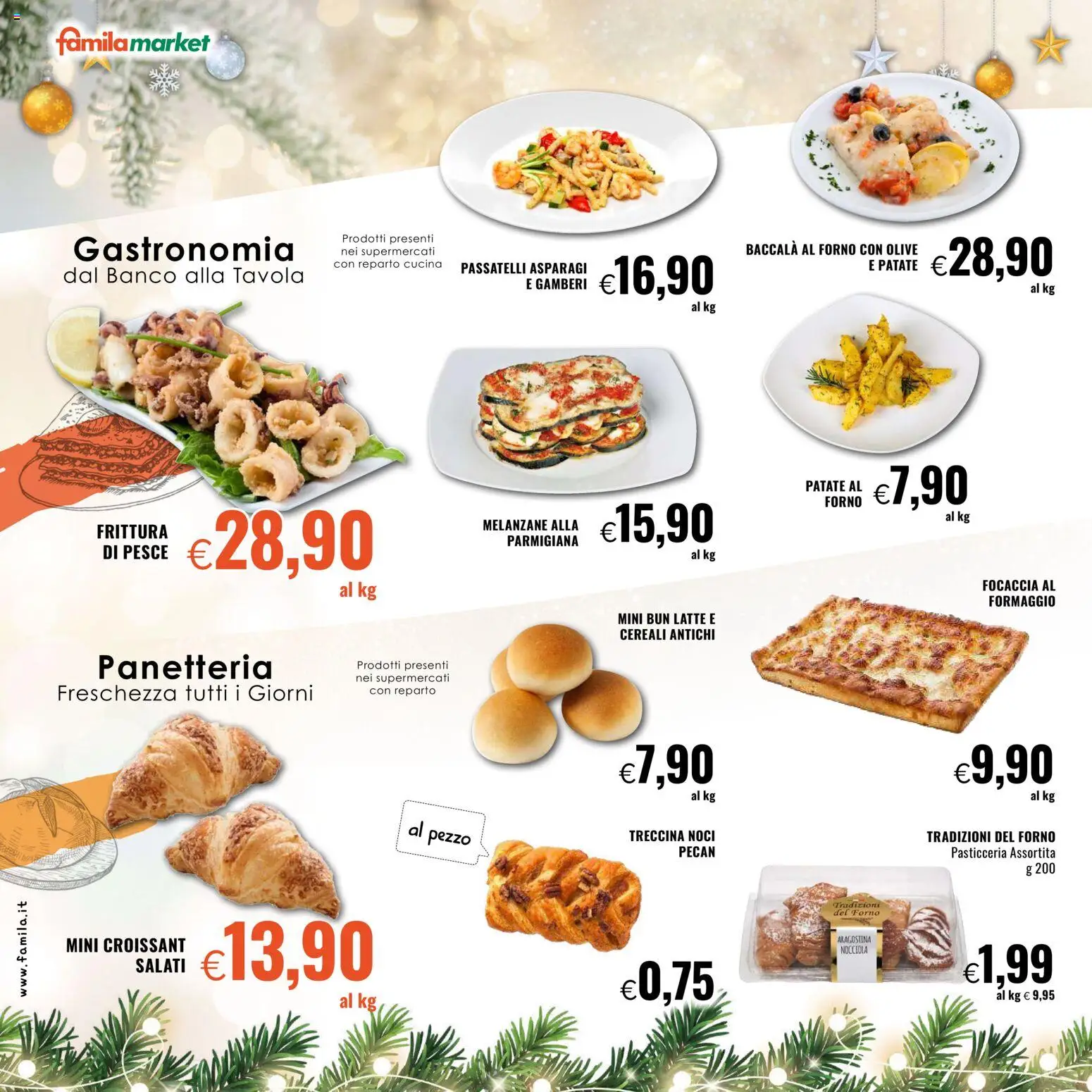 Volantino Famila del 11.12.2025 | Pagina: 4 | Prodotti: Pesce, Cereali, Focaccia, Forno