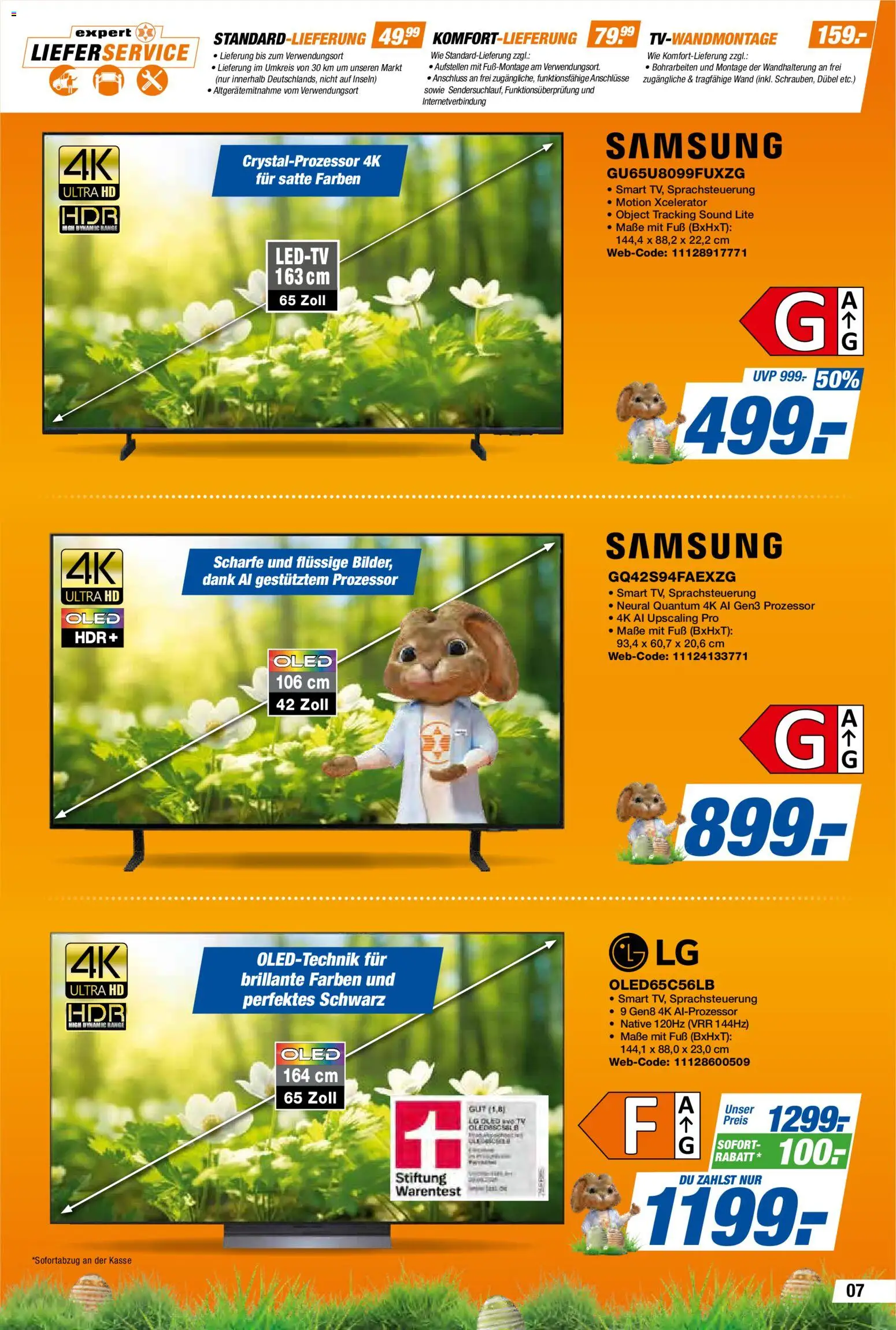 Expert Prospekt 	 – gültig ab 13.03.2026 | Seite: 7 | Produkte: LG, Samsung, TV