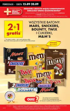 M&M'S, Cukierki od 15.09.2025 | Strona: 18 | Produkty: Karta, Naklejki, Baton, Cukierki