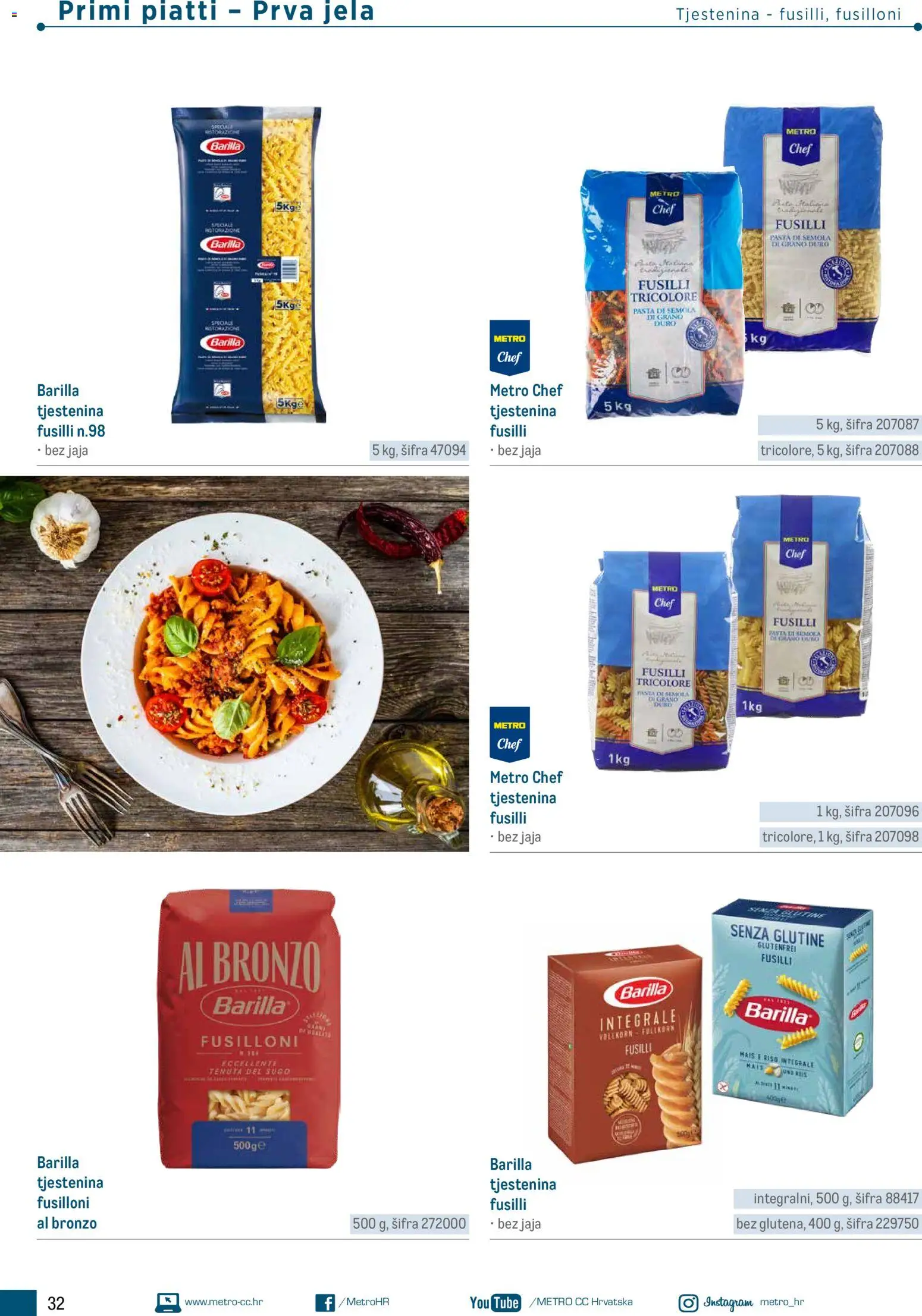 Metro katalog | vrijedi od 05.03.2026 | Stranica: 32 | Proizvodi: Jaja, Tjestenina, Pasta, Barilla