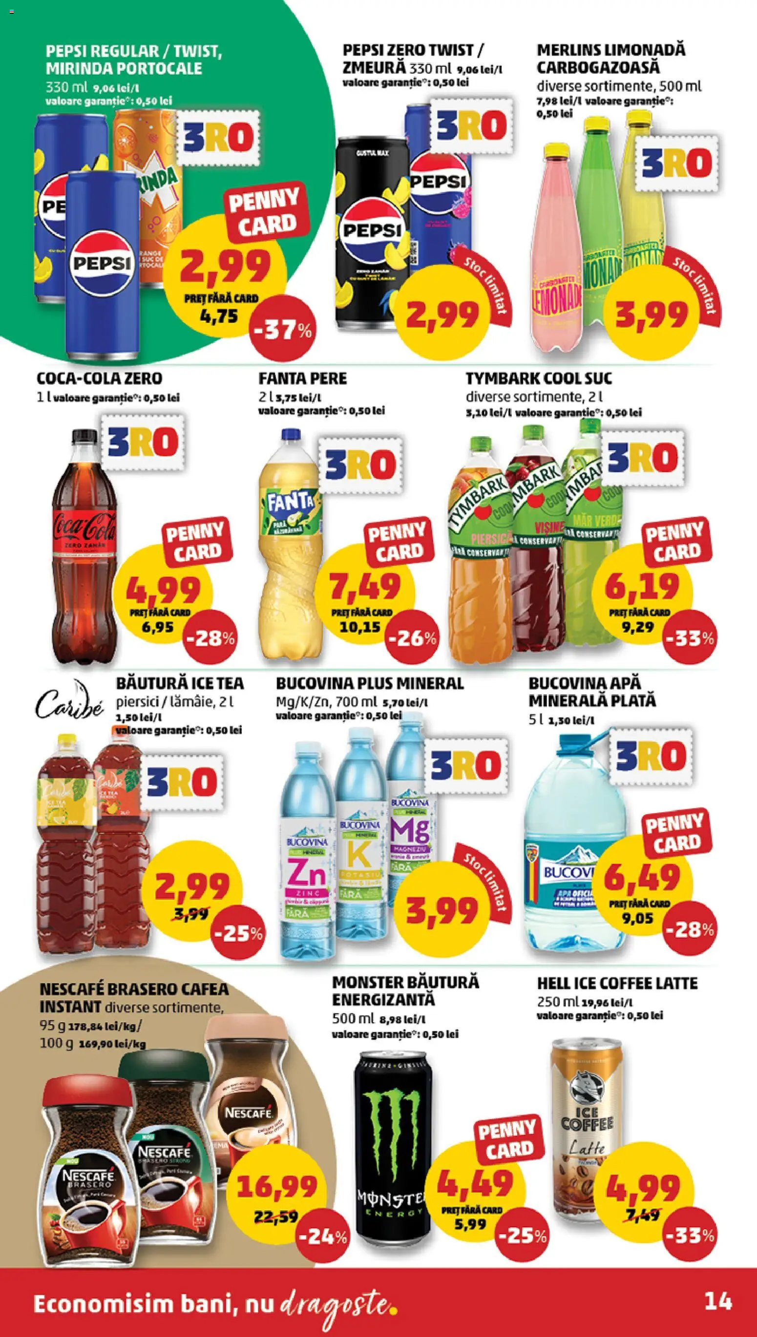 Noul catalog PENNY – valabil de la 29.04.2026 | Pagină: 14 | Produse: Băutură energizantă, Portocale, Ice tea, Lămâie