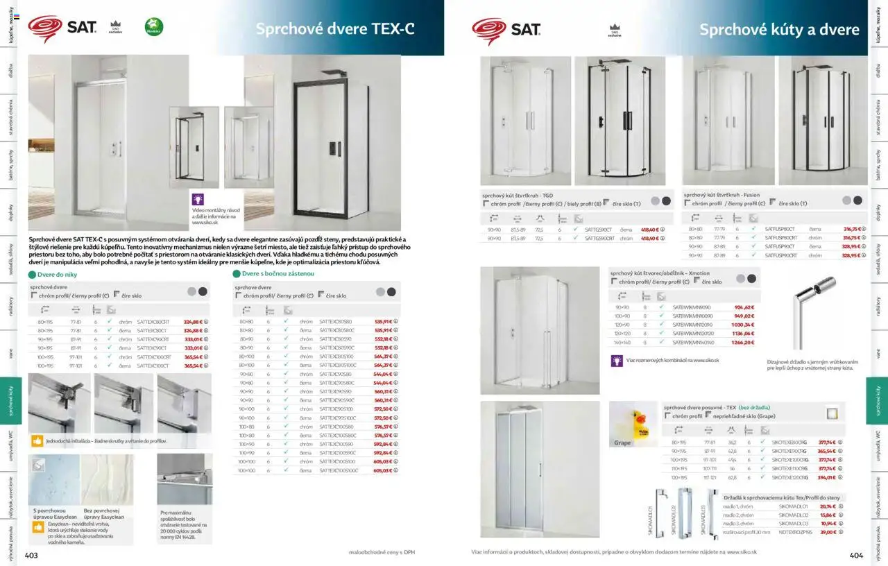 Nové Siko akcie – leták je platný od 01.09.2025 | Strana: 203 | Produkty: Osvetlenie, Sprchové dvere, Sprchový kút, Radiátory