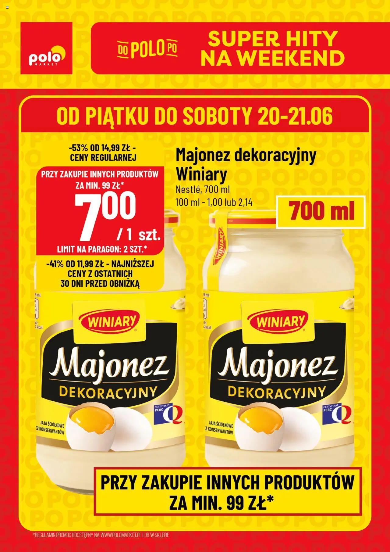POLOmarket Gazetka - Super Hity od 18.06.2025 | Strona: 1 | Produkty: Majonez, Jaja