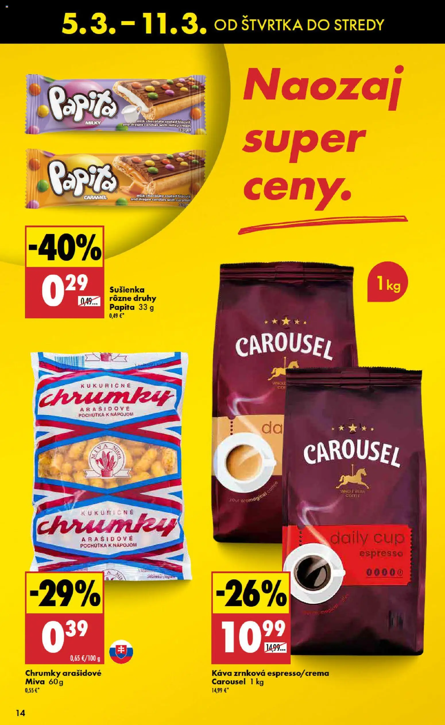 Nové Biedronka akcie – leták je platný od 05.03.2026 | Strana: 14 | Produkty: Káva