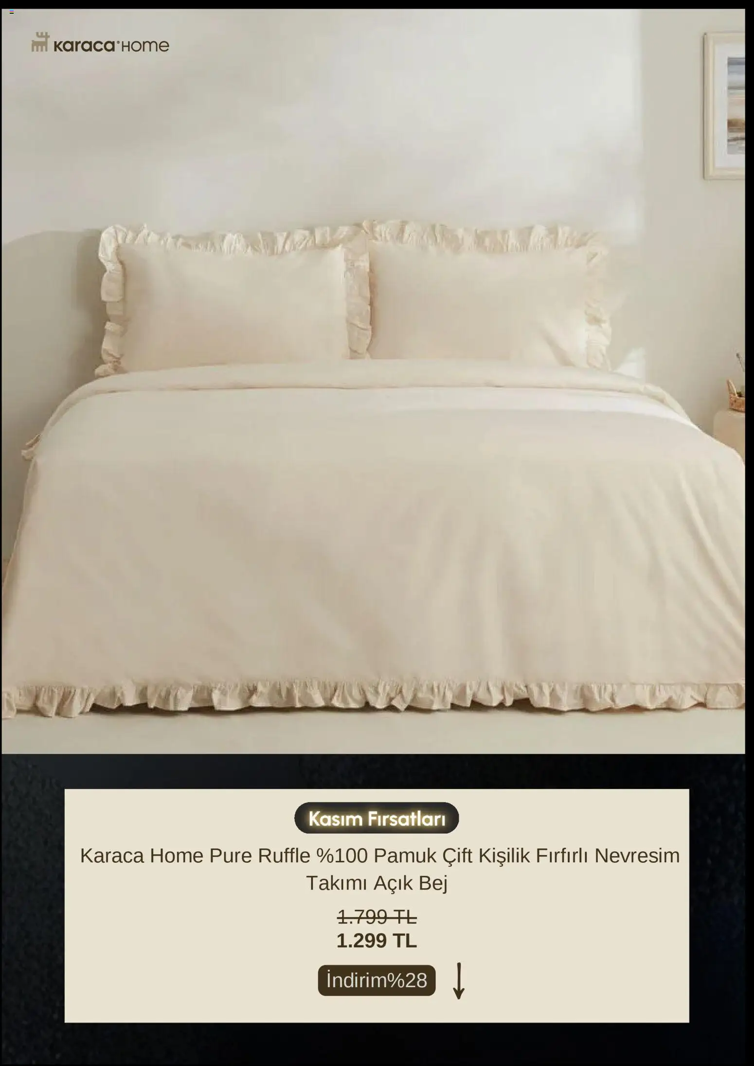 Karaca Home Black Friday - 16.11.2025 tarihinden itibaren geçerlidir | Sayfa: 8 | Ürünler: Nevresim