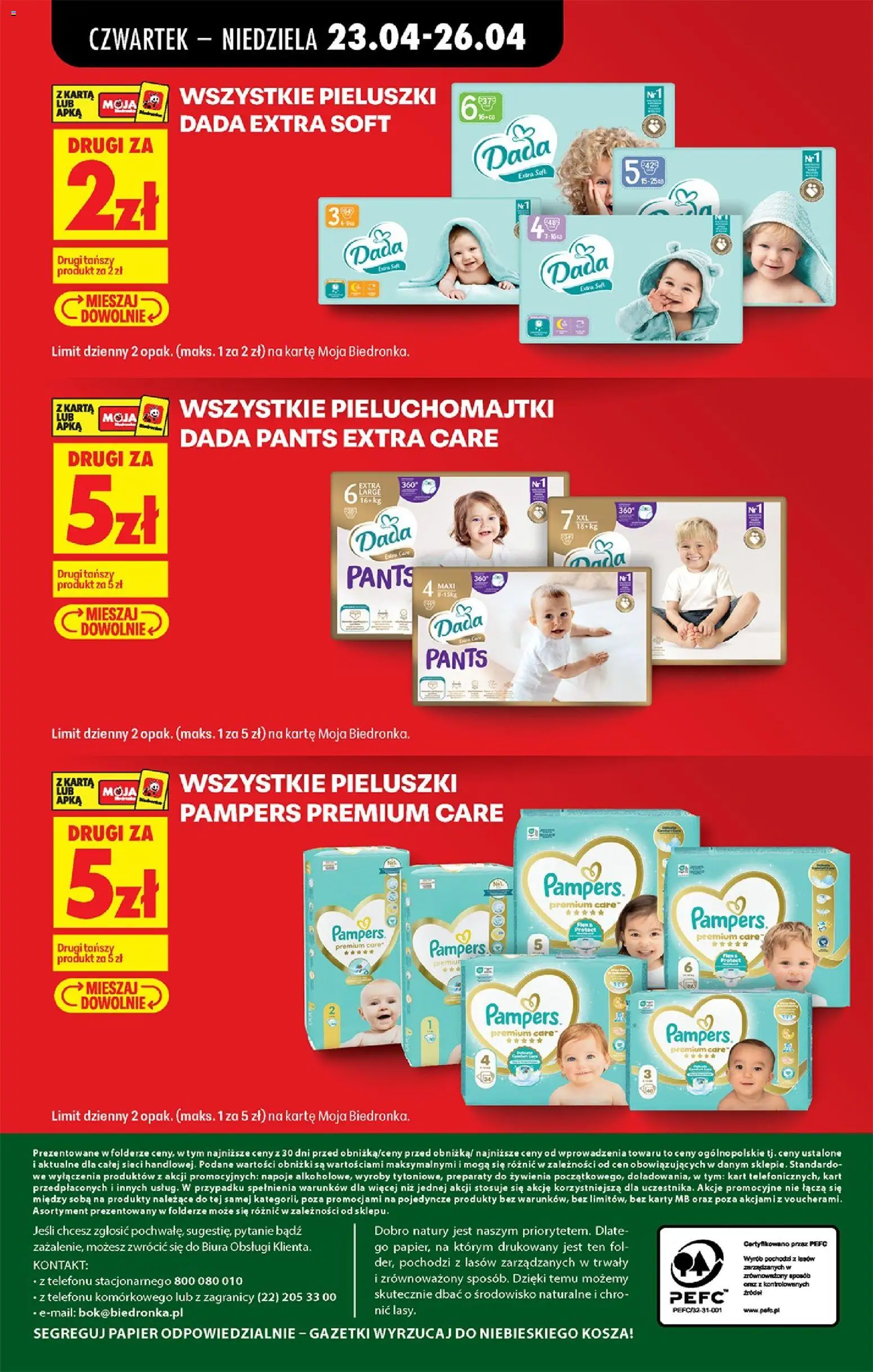 Biedronka Polsko leták - Codziennie niskie ceny od 23.04.2026 | Strana: 94 | Produkty: Pampers, Pampers Premium Care, Karty, Pants
