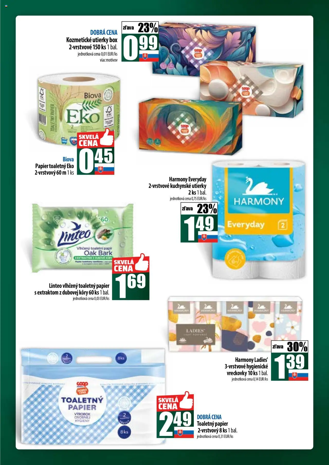 Nové COOP Jednota akcie – leták je platný od 09.10.2025 | Strana: 55 | Produkty: Toaletný papier