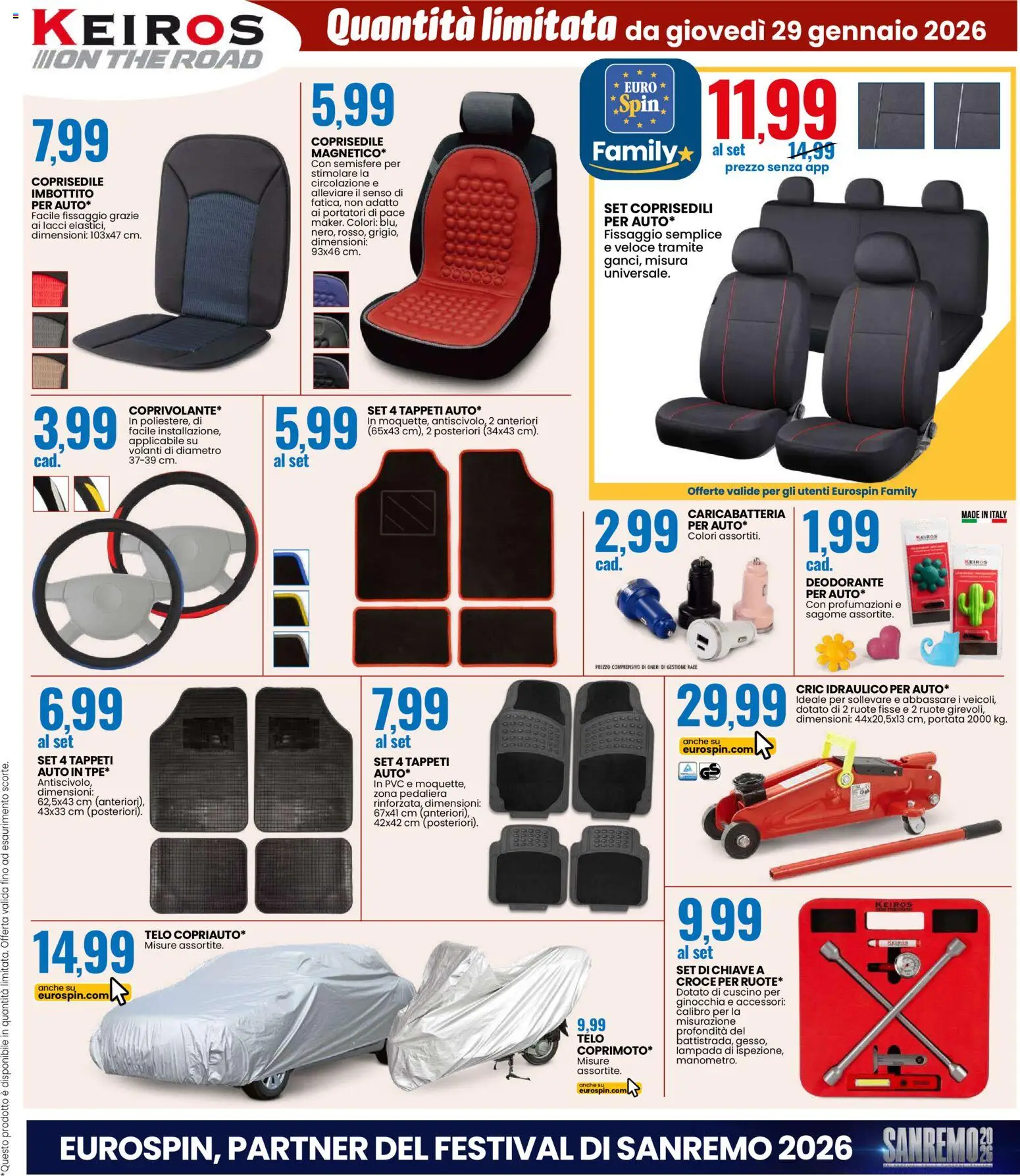 Volantino Eurospin del 29.01.2026 | Pagina: 13 | Prodotti: Deodorante, The, Cuscino, Lampada