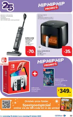 Carrefour - Hypermarkten Promoties  - Voorbeeld van een folder van Carrefour, geldig van 15.10.2025 | Pagina: 33 | Producten: Stofzuiger