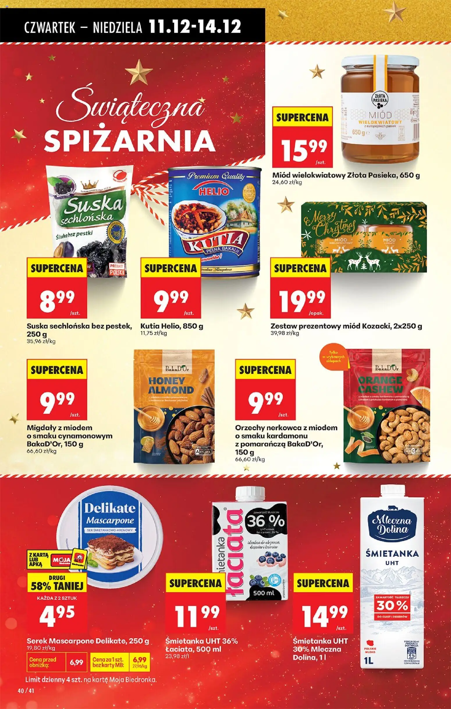 Biedronka gazetka - Oferta w tym tygodniu od 11.12.2025 | Strona: 50 | Produkty: Serek, Mascarpone, Mleko, Orzechy