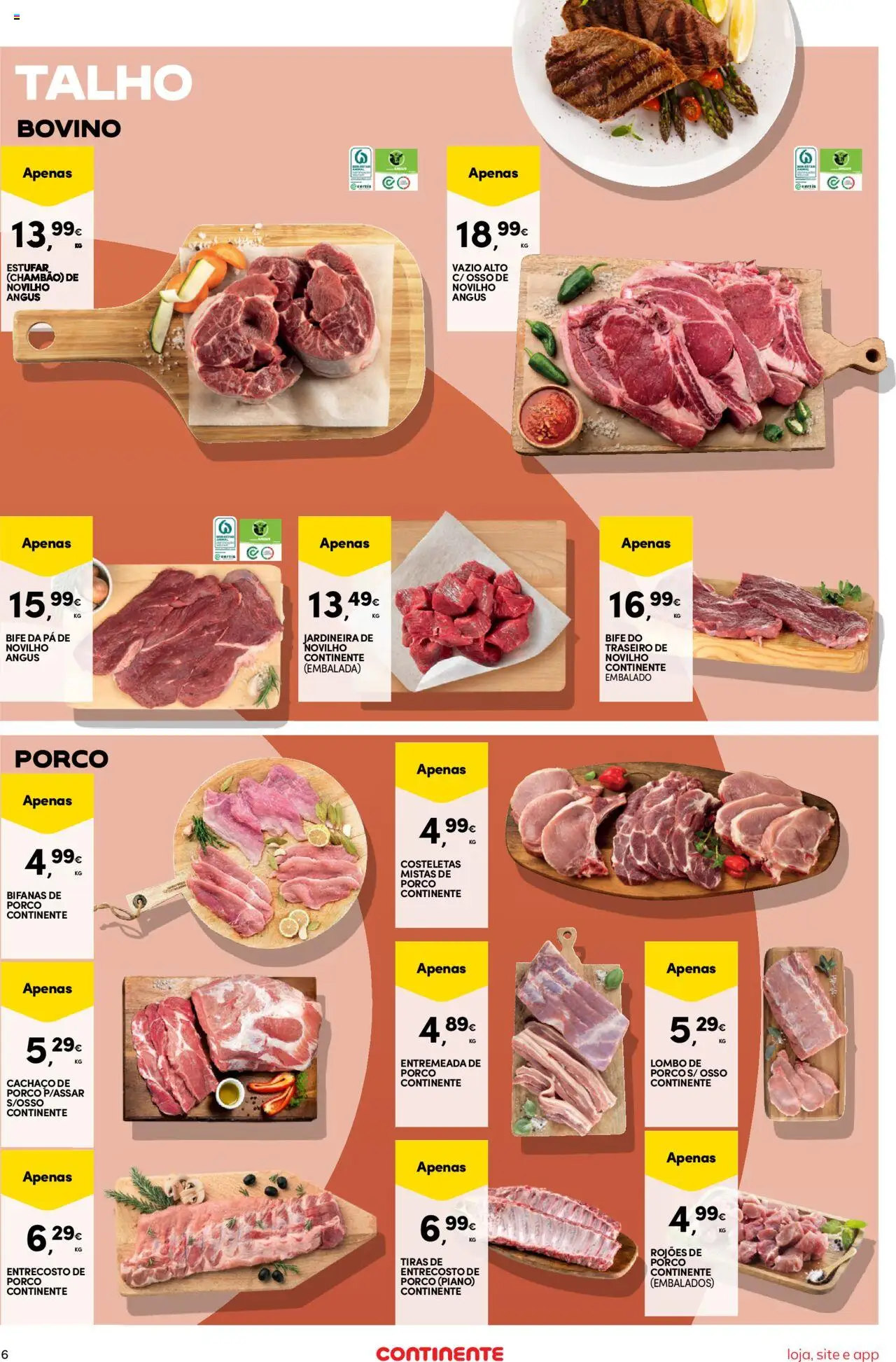 Continente Semanal Continente Bom Dia │ válido de 07.10.2025 | Página: 6 | Produtos: Lombo, Pá