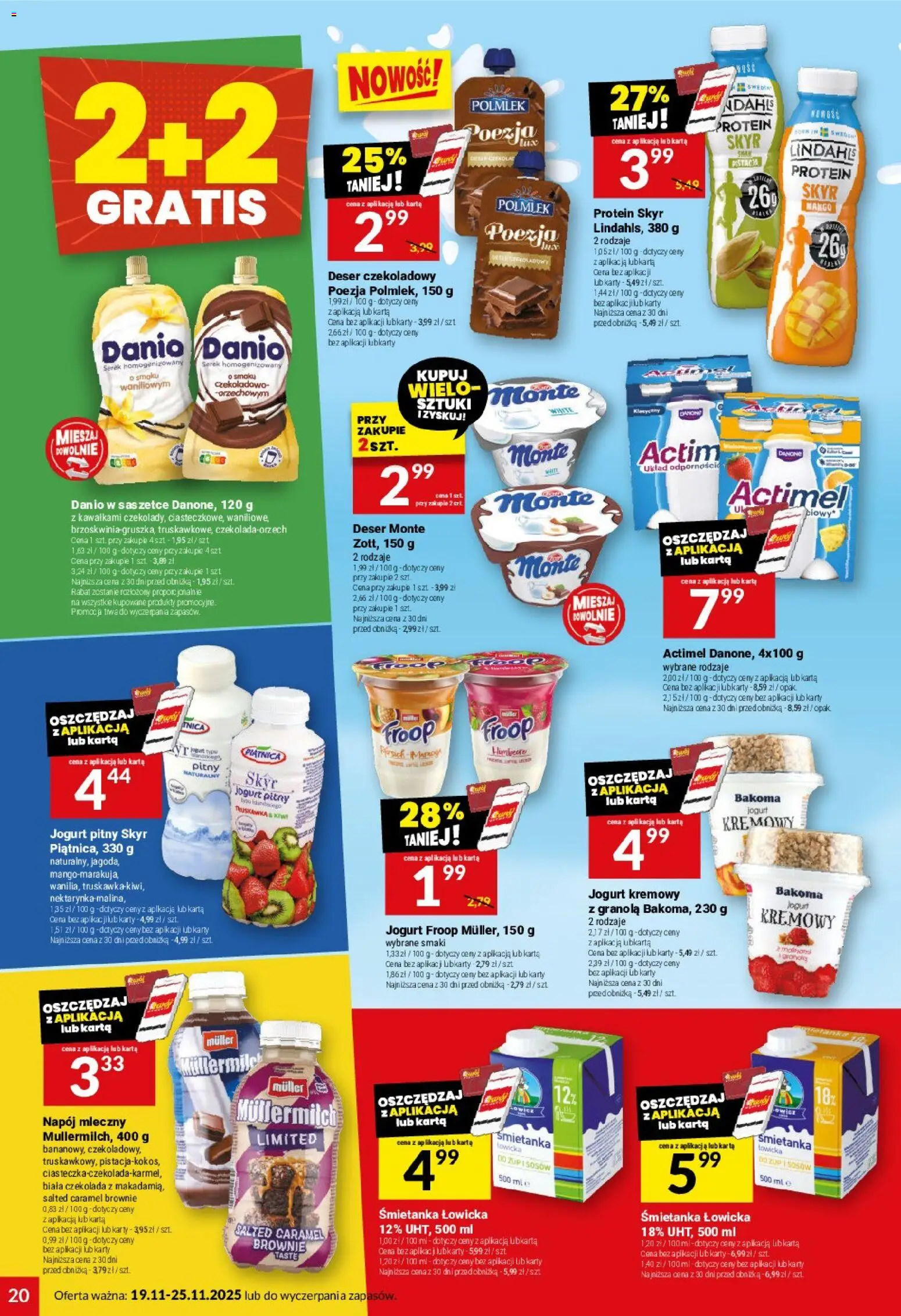Twój Market Gazetka od 19.11.2025 | Strona: 20 | Produkty: Mango, Karta, Serek homogenizowany, Jogurt