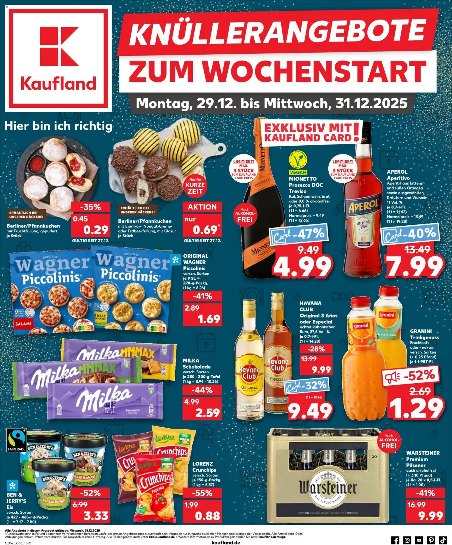 Kaufland prospekt Rostock	 – gültig ab 28.12.2025 | Seite: 1 | Produkte: Milka, Warsteiner, Piccolinis, Chips