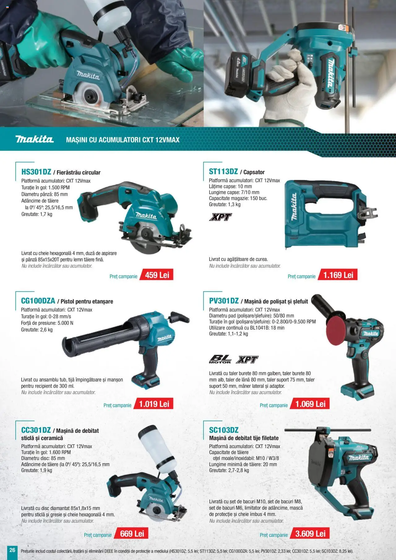 Catalog Makita – valabil de la 01.07.2025 | Pagină: 26 | Produse: Disc, Gresie, Mâner, Burete